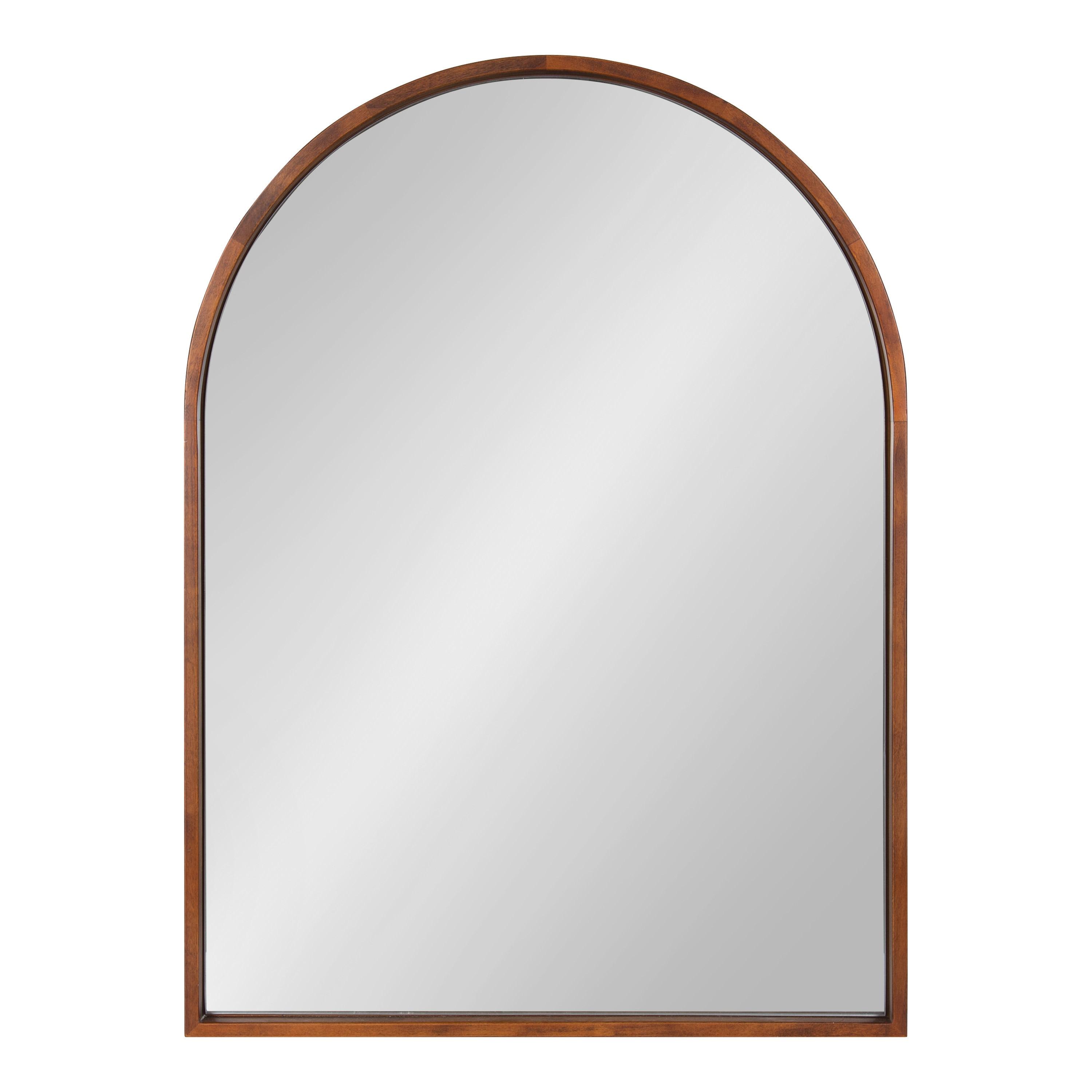 Kate & Laurel All Things Decor 24"x32" Valenti Mid-Century Modern Arched Wall Mirror: Includes Mounting Hardware