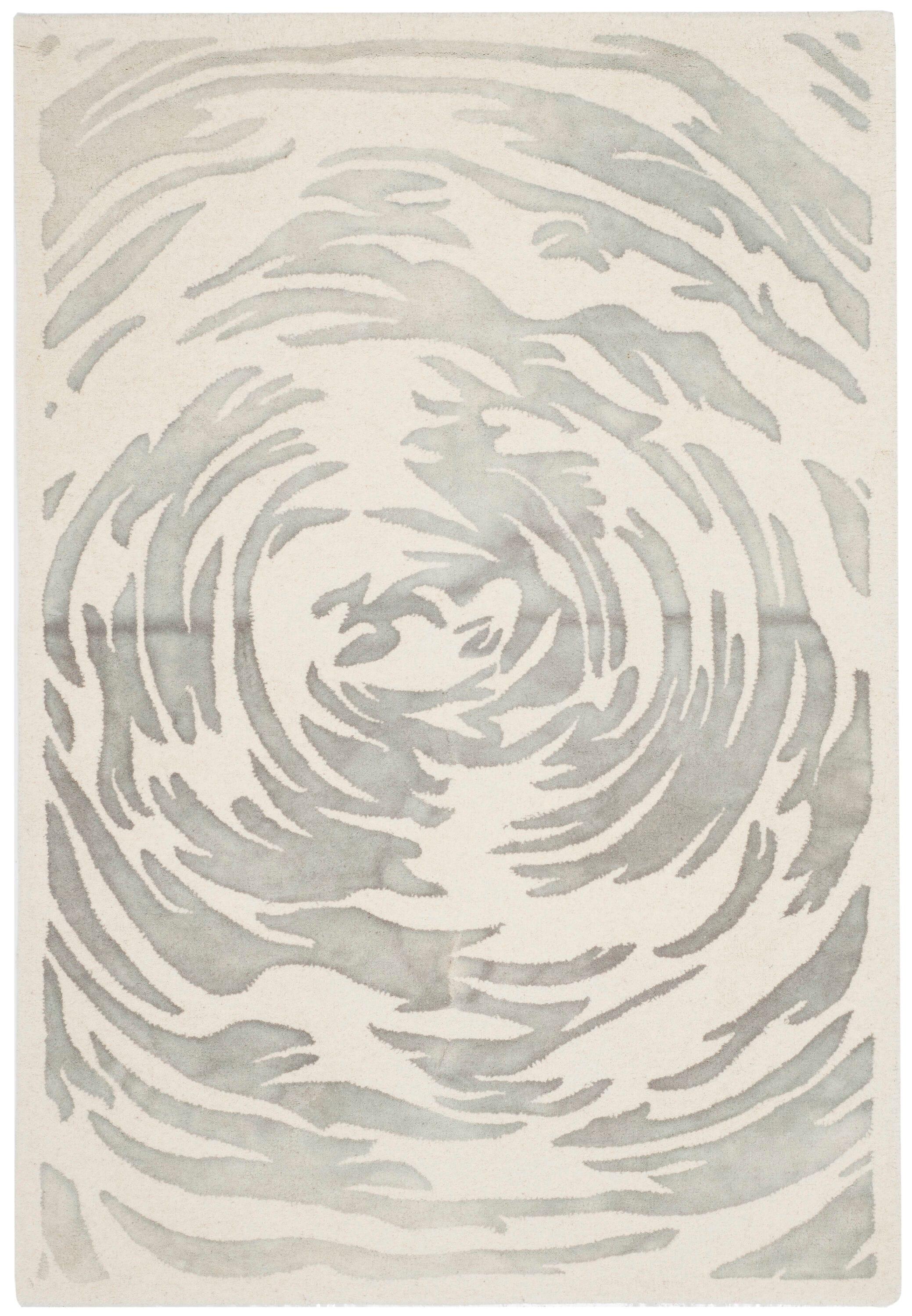 Bella BEL128 Hand Tufted Accent Rug - Ivory/Grey - 3'x5' - Safavieh.