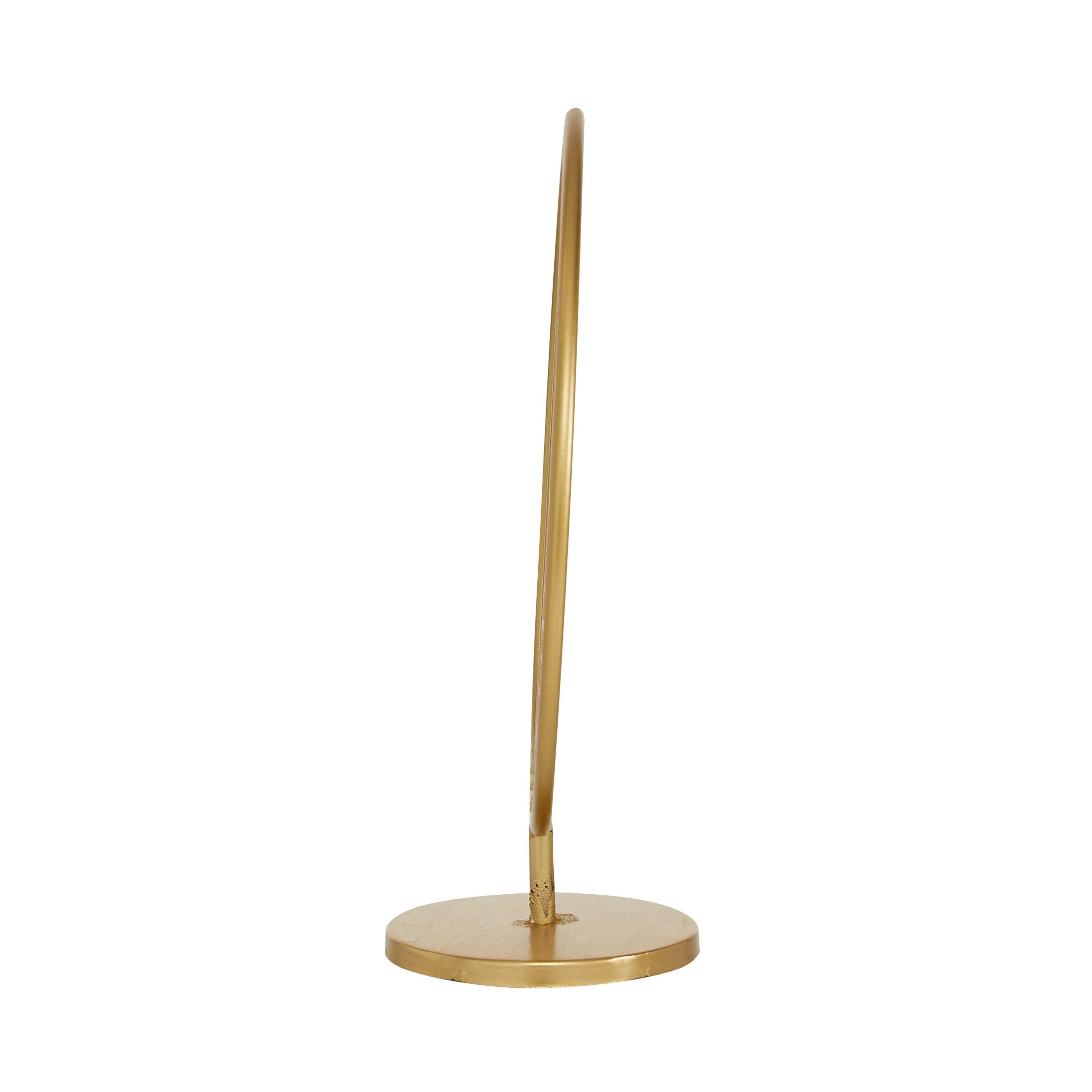 5" x 14" Gold Metal Geometric Sculpture, by DecMode