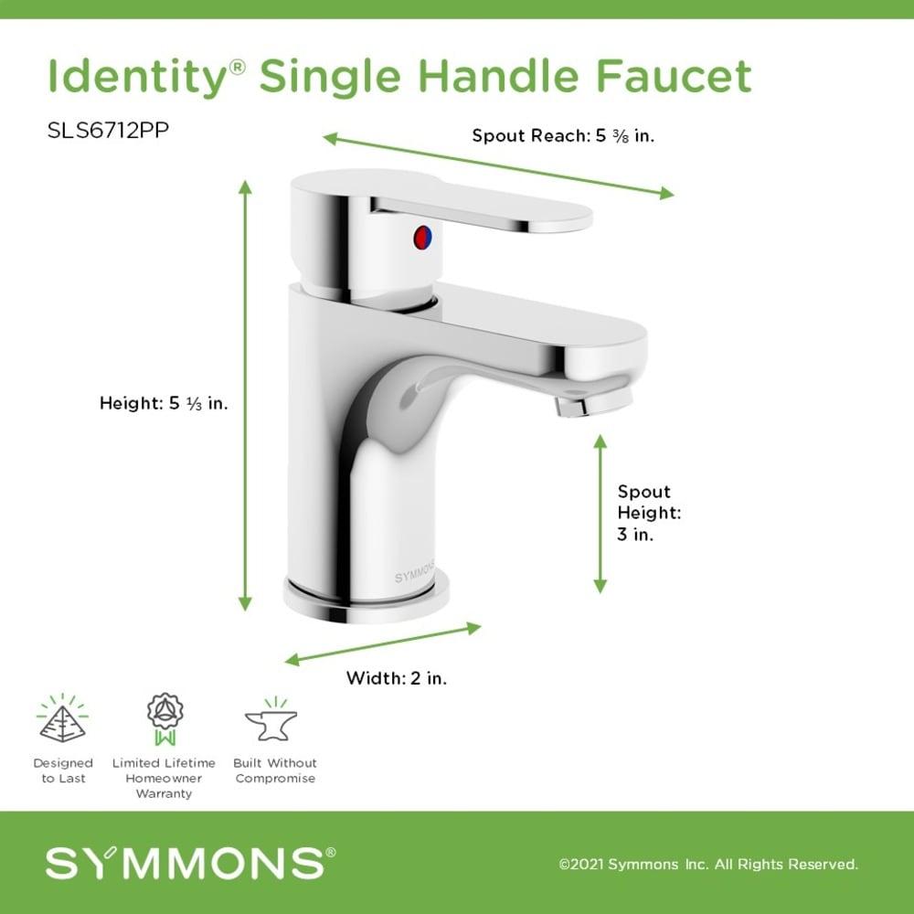 Identity Single-handle Bathroom Faucet with Push Pop Drain