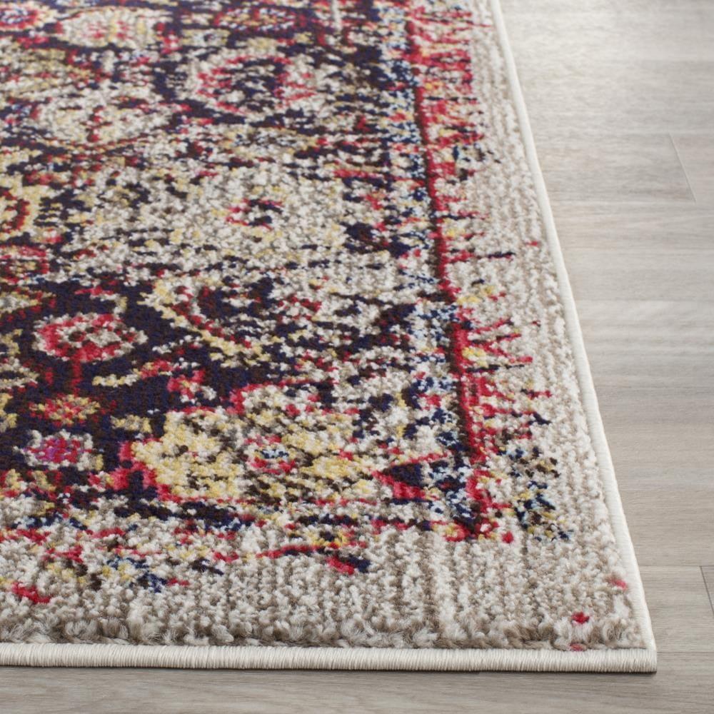 SAFAVIEH Monaco Shannon Abstract Area Rug, Grey/Multi, 12' x 18'
