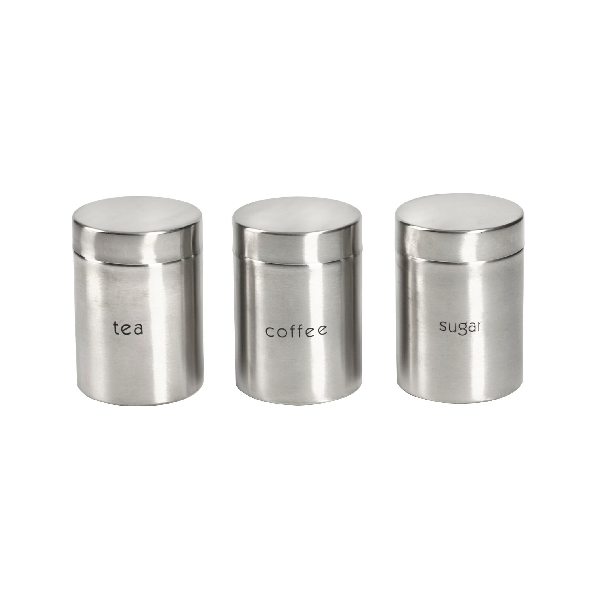 Basic Essentials Prep and Tools Basic Essentials 3 piece Stainless Steel Canister Set