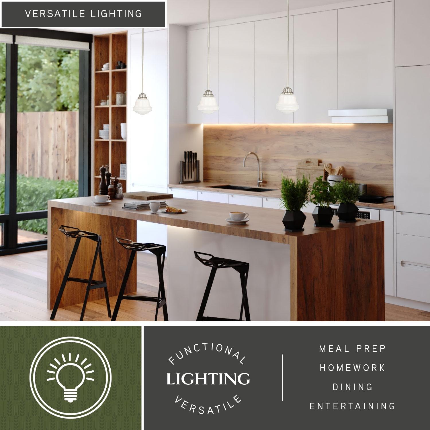 Vaxcel Huntley 1 - Light Pendant in  Satin Nickel