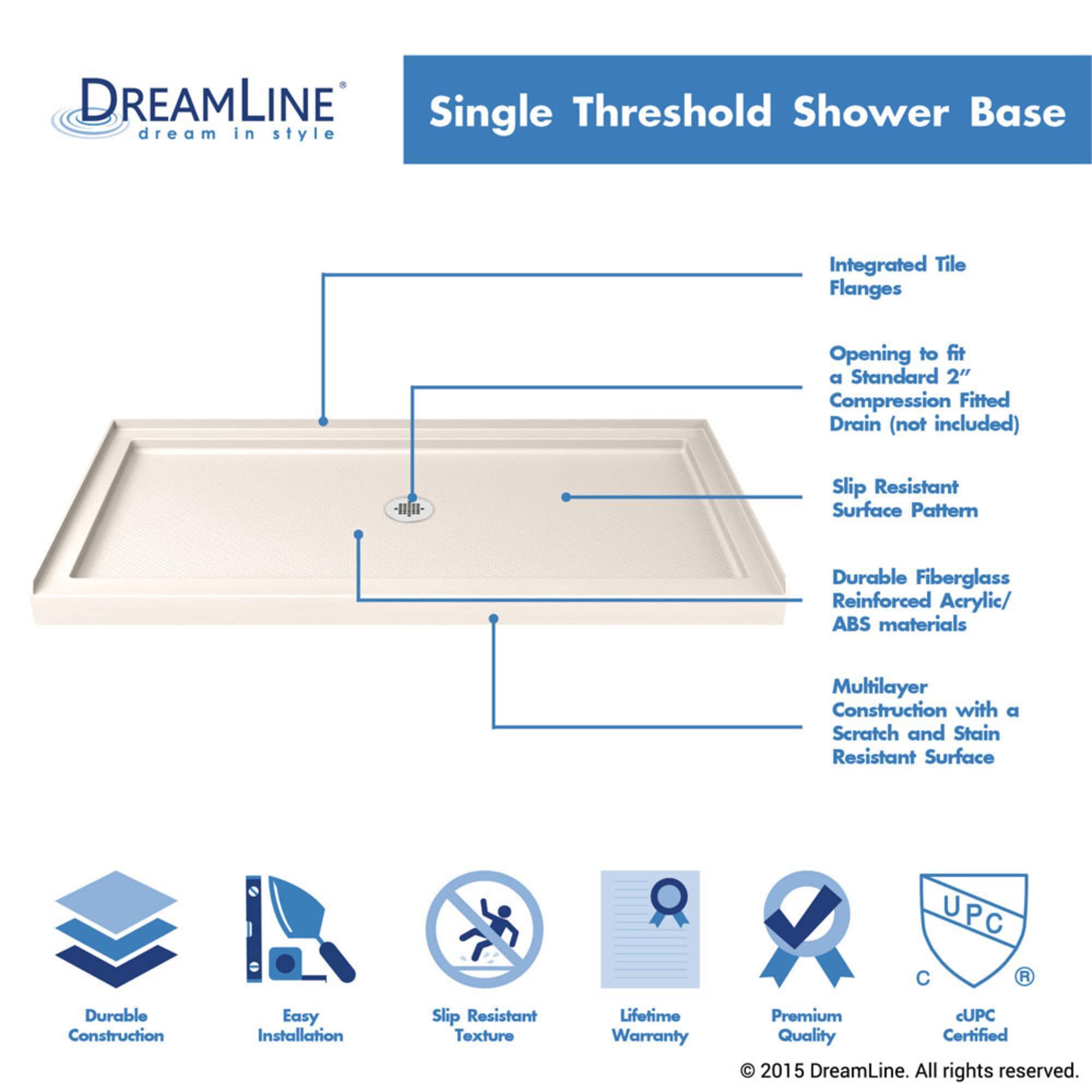 Encore 78.75" H Semi-frameless Sliding Shower Enclosure