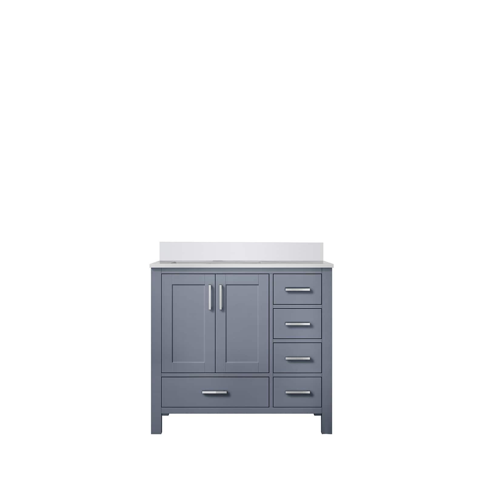 Lexora Jacques 36 in. W x 22 in. D Left Offset Bath Vanity and Top