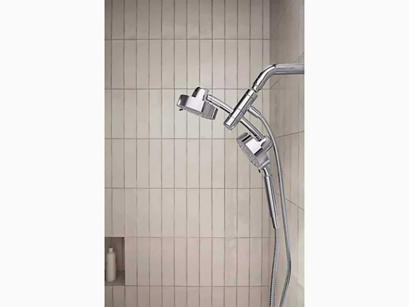 Kohler Purist® 2-In-1 Multifunction Shower Combo Kit, Showerhead and Handshower, Three Spray Settings