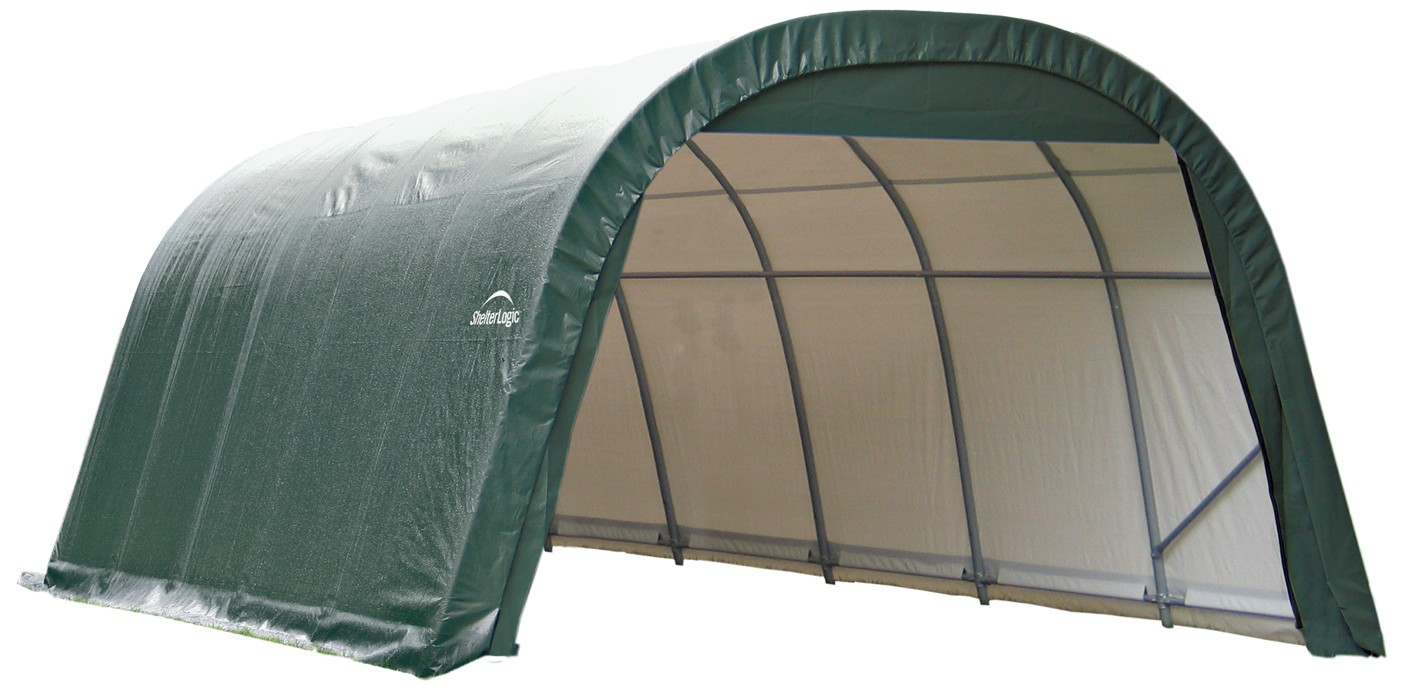 ShelterLogic Round Style Shelter, Green Cover