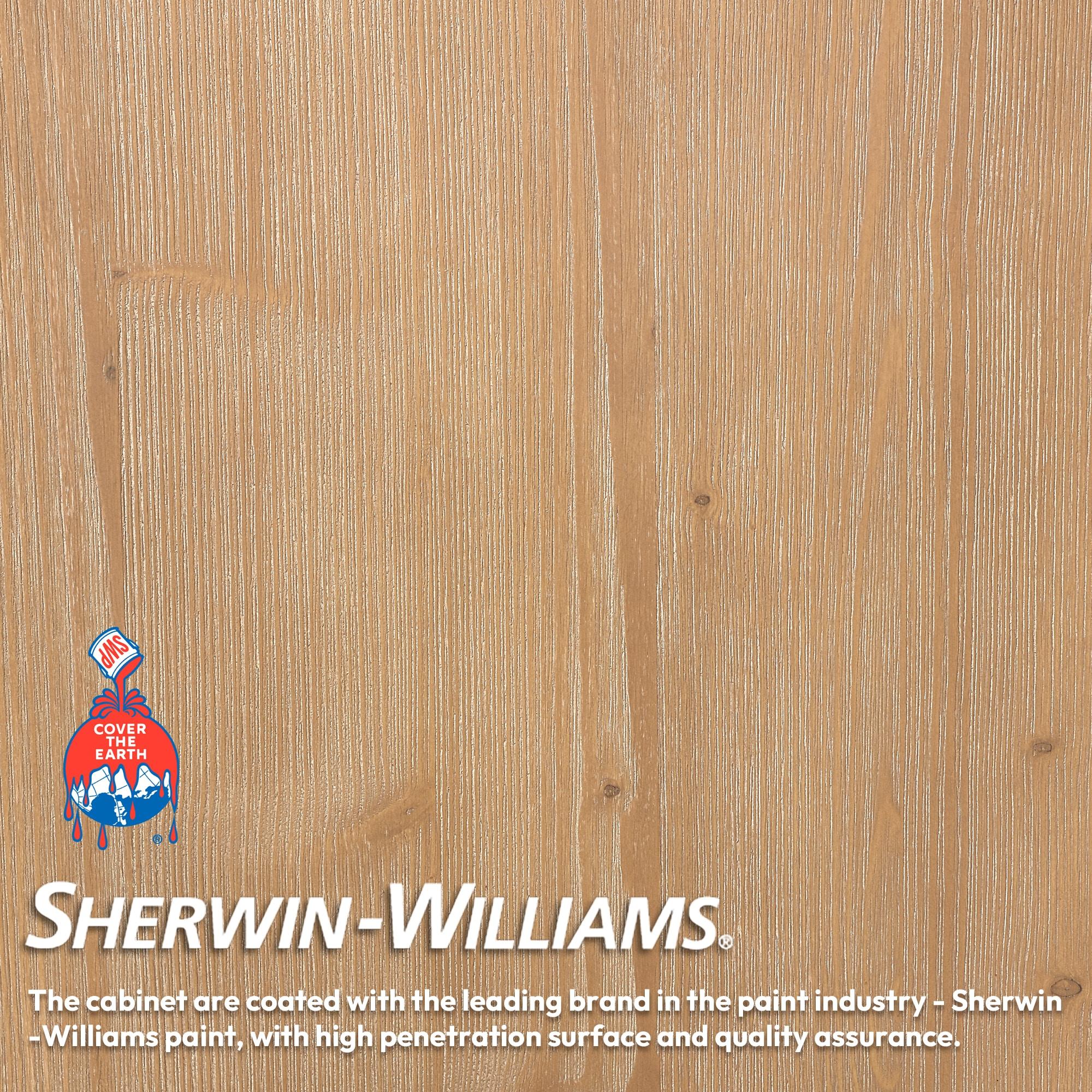 Palos 24" Single Bath Vanity in Fir Wood Brown with Drop-In White Ceramic Basin