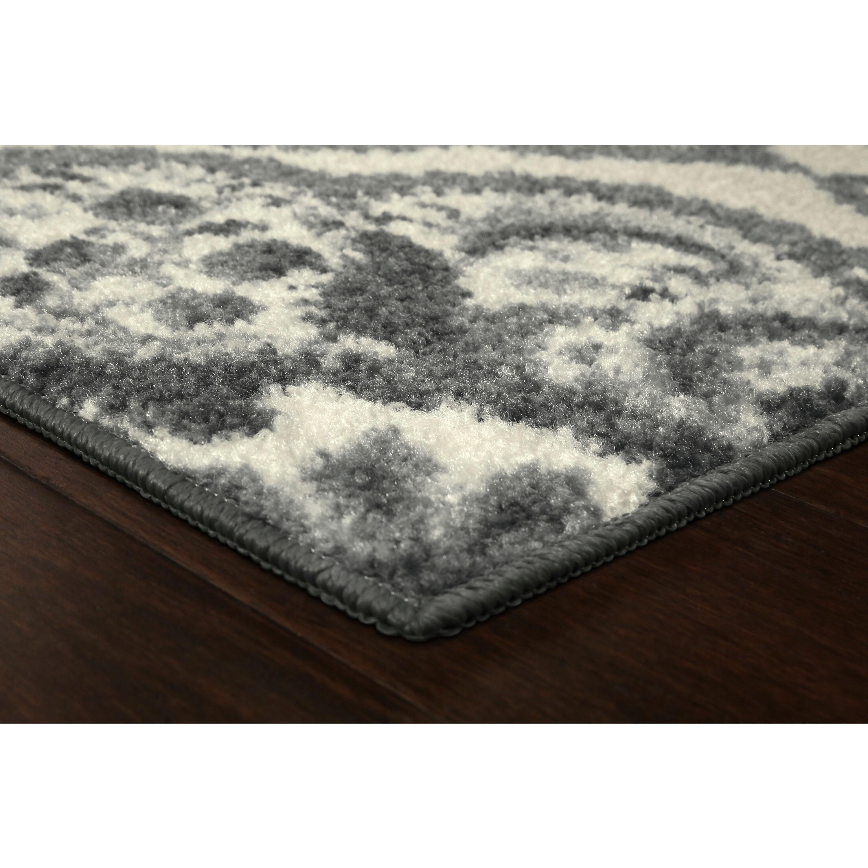Maples Rugs Vivian Traditional Washable Entryway Accent Rug for Indoor, 1'8" x 2'10", Gray