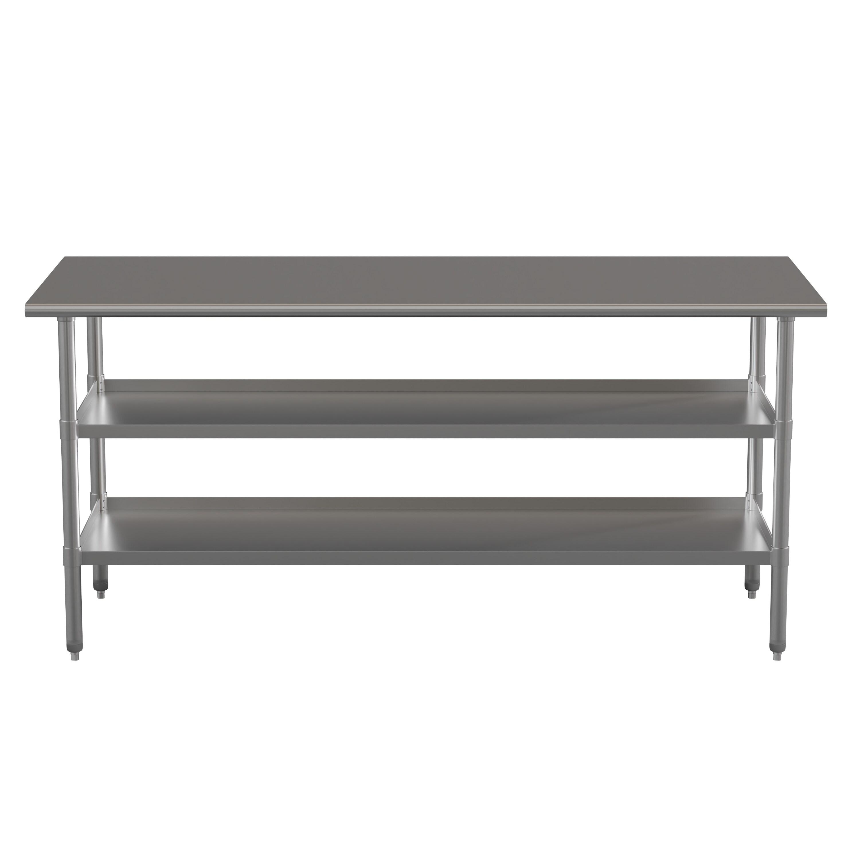 Woodford NSF Stainless Steel 18 Gauge Work Table with 2 Undershelves