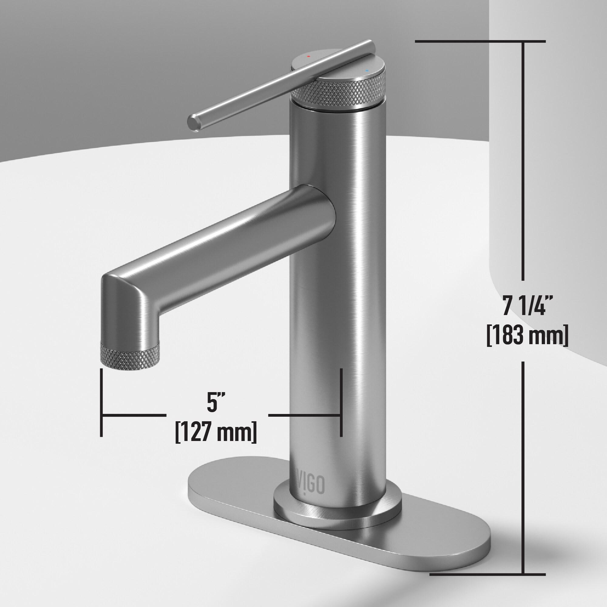 Sterling Single Handle Single-Hole Bathroom Faucet Set with Deck Plate