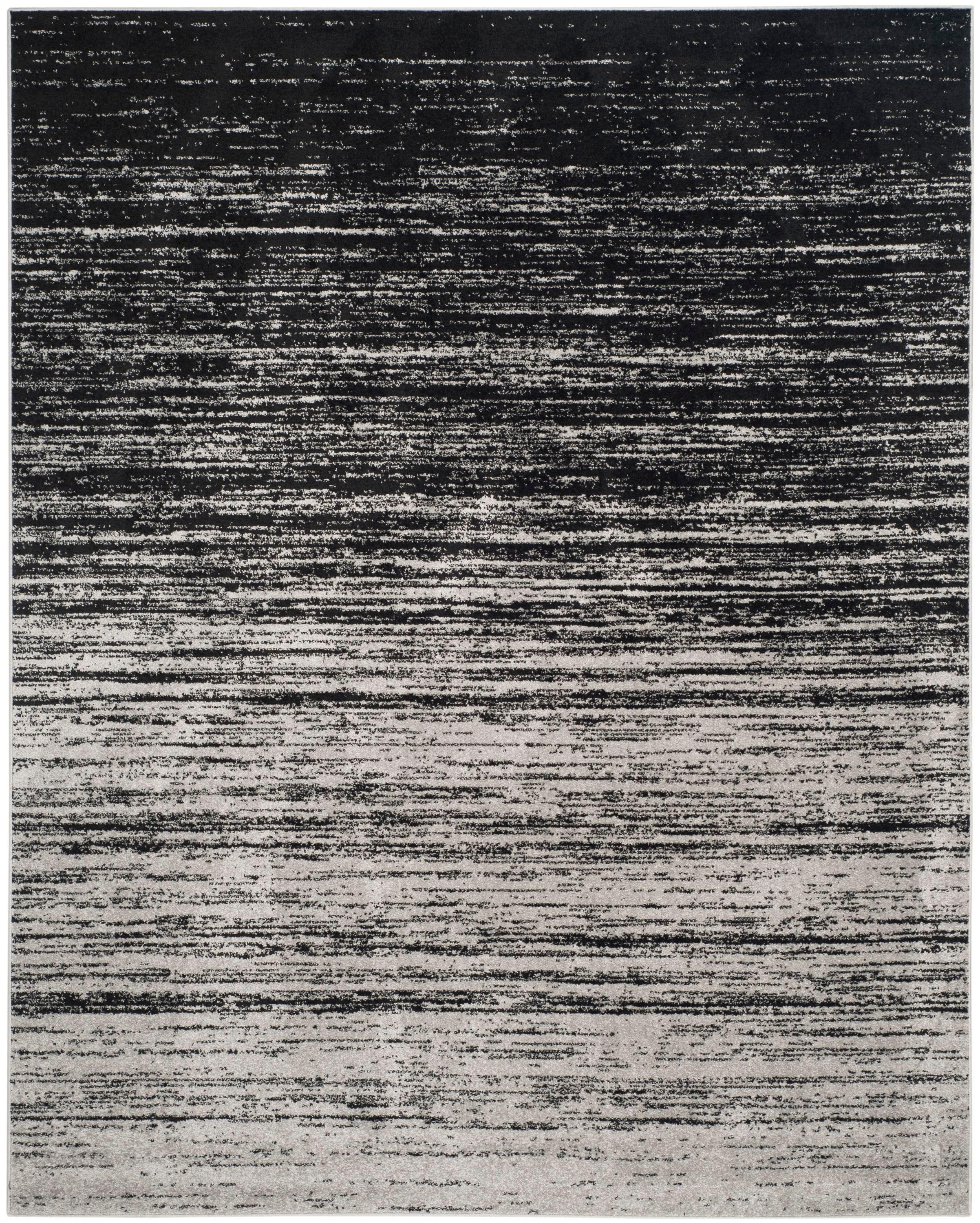 SAFAVIEH Adirondack Esmond Abstract Area Rug, Silver/Black, 9' x 12'