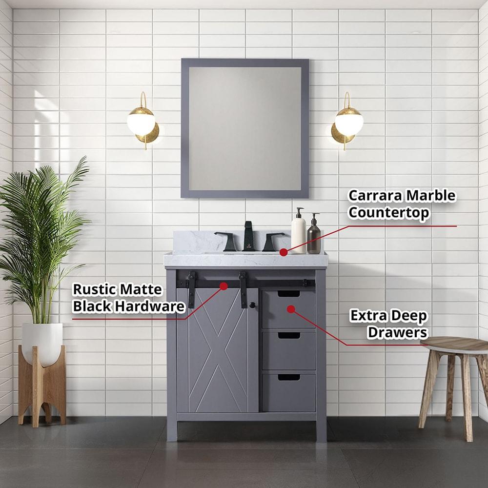 Lexora Marsyas 30 in W x 22 in D Bath Vanity