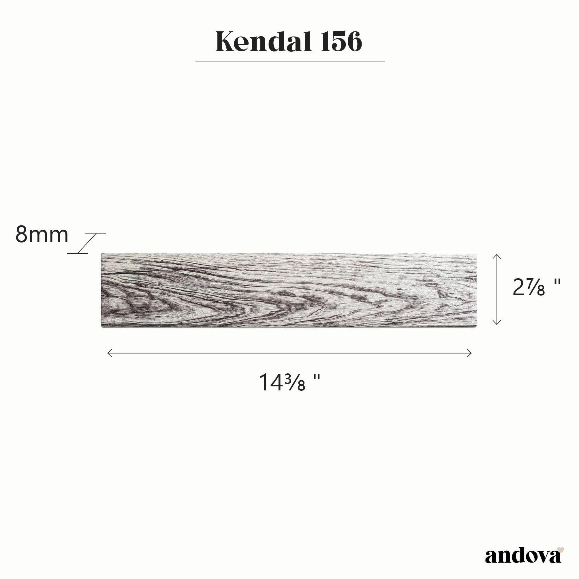 Kendel 3'' x 14'' Glass Subway Kitchen Backsplash and Shower Wall Tile