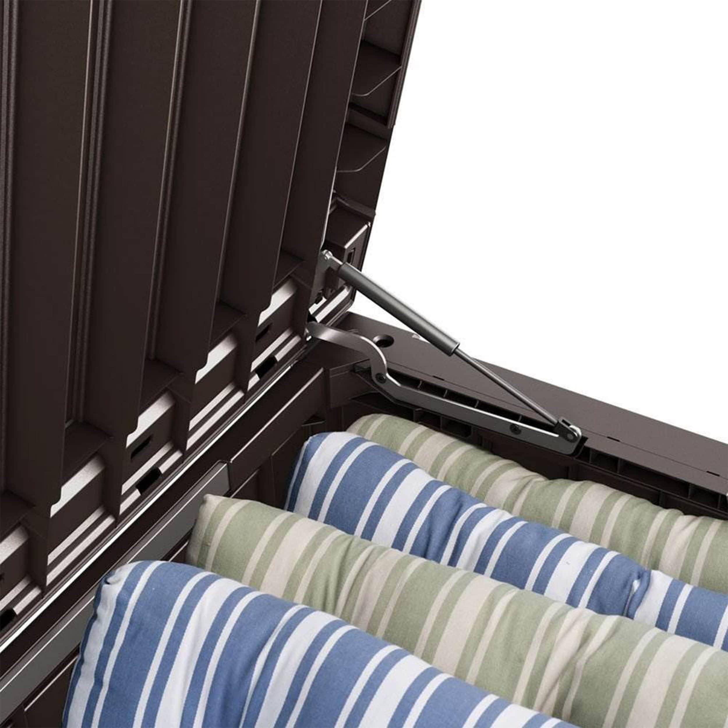 Keter Keter Westwood 150 Gallon Large Durable Resin Outdoor Storage and Organization Deck Box For Patio Furniture and Supplies