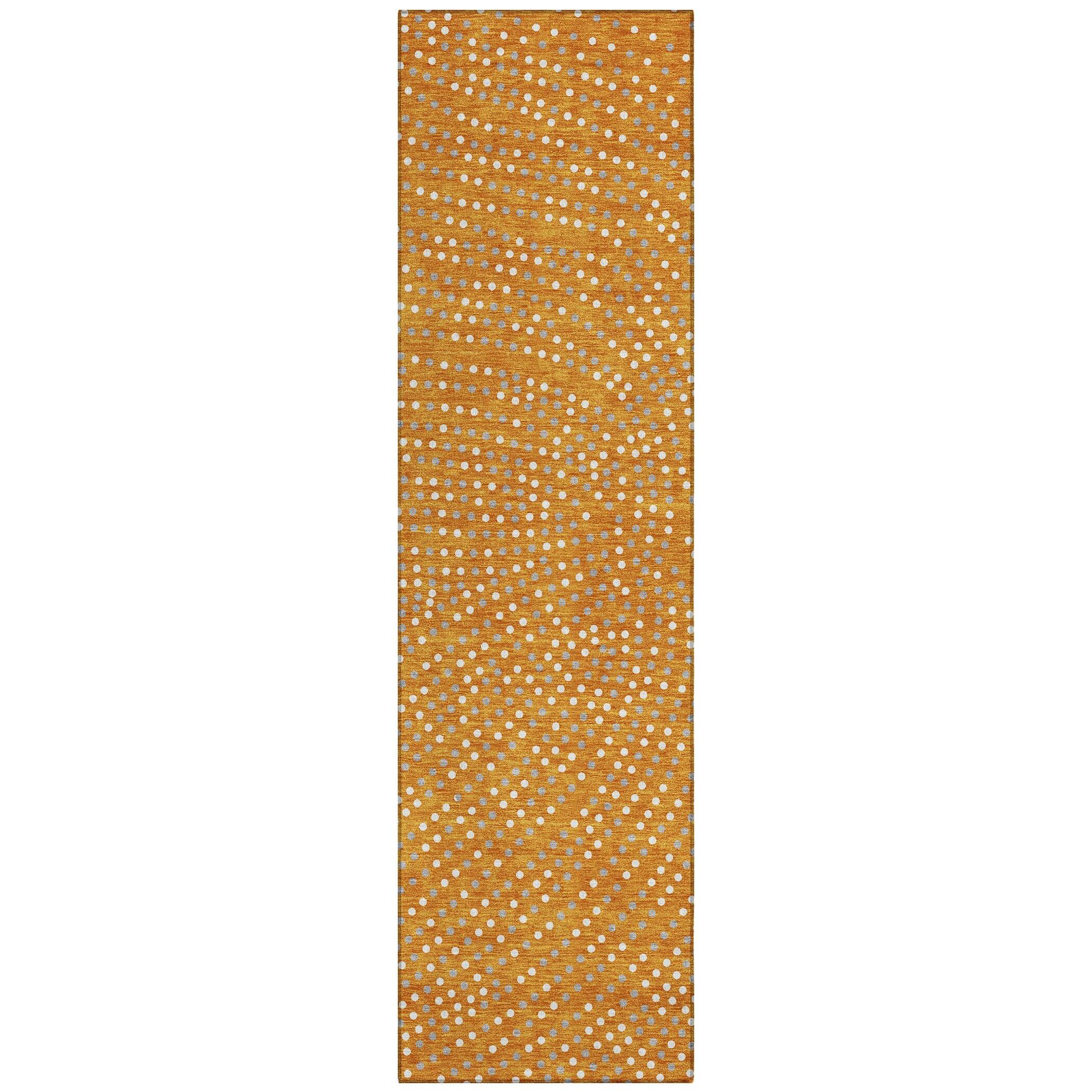 Machine Washable Indoor/Outdoor Chayden ACN1021 Orange 9' x 12' Rug