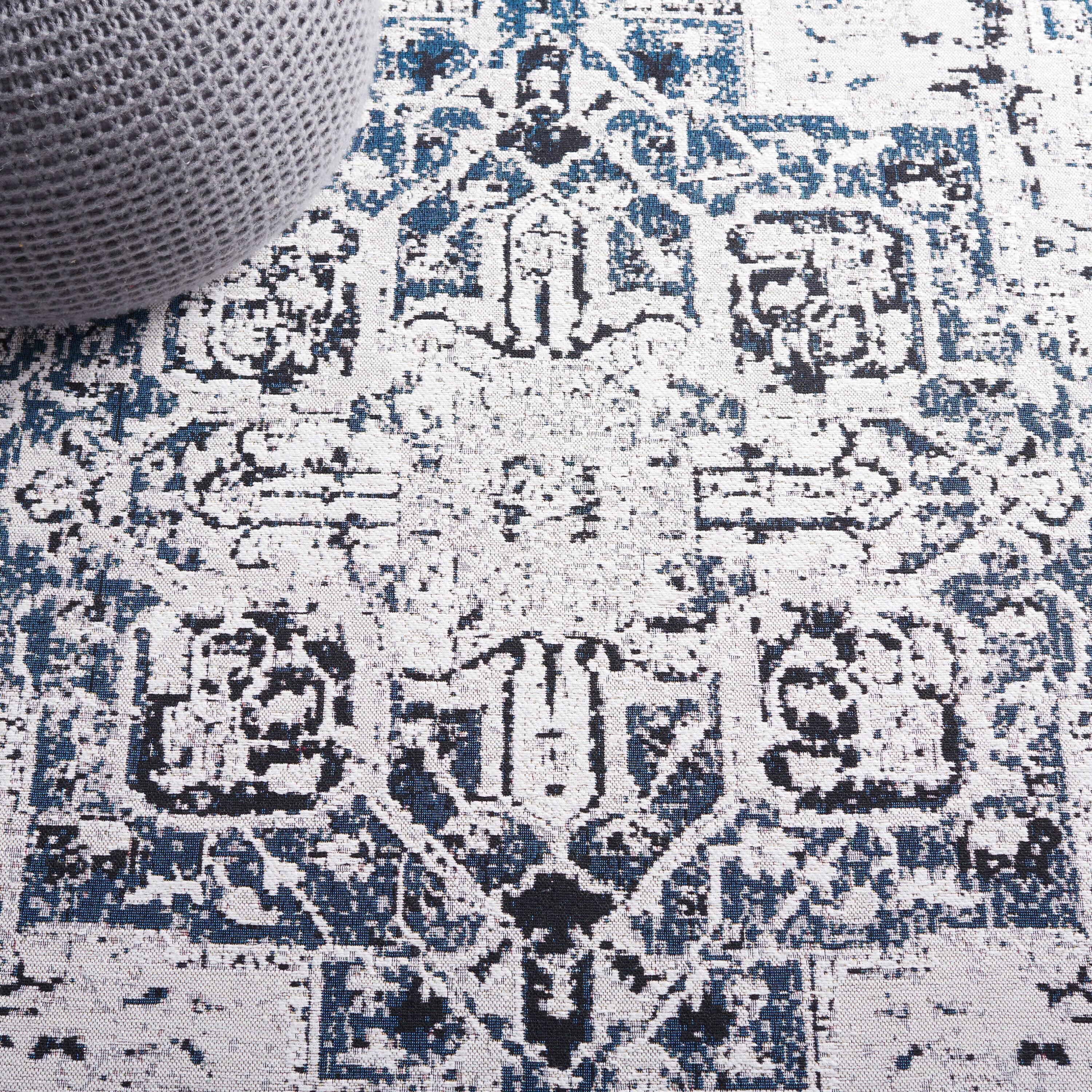 Jasper JSP107 Power Loomed Area Rug - Ivory/Blue - 4'x6' - Safavieh.