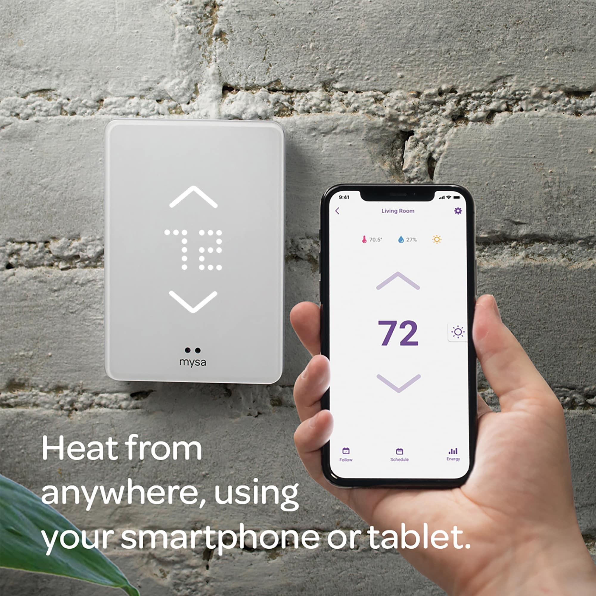 Mysa BB.2.0.01.NA-US Smart Thermostat for Electric Baseboard and In-Wall Heaters V2.0