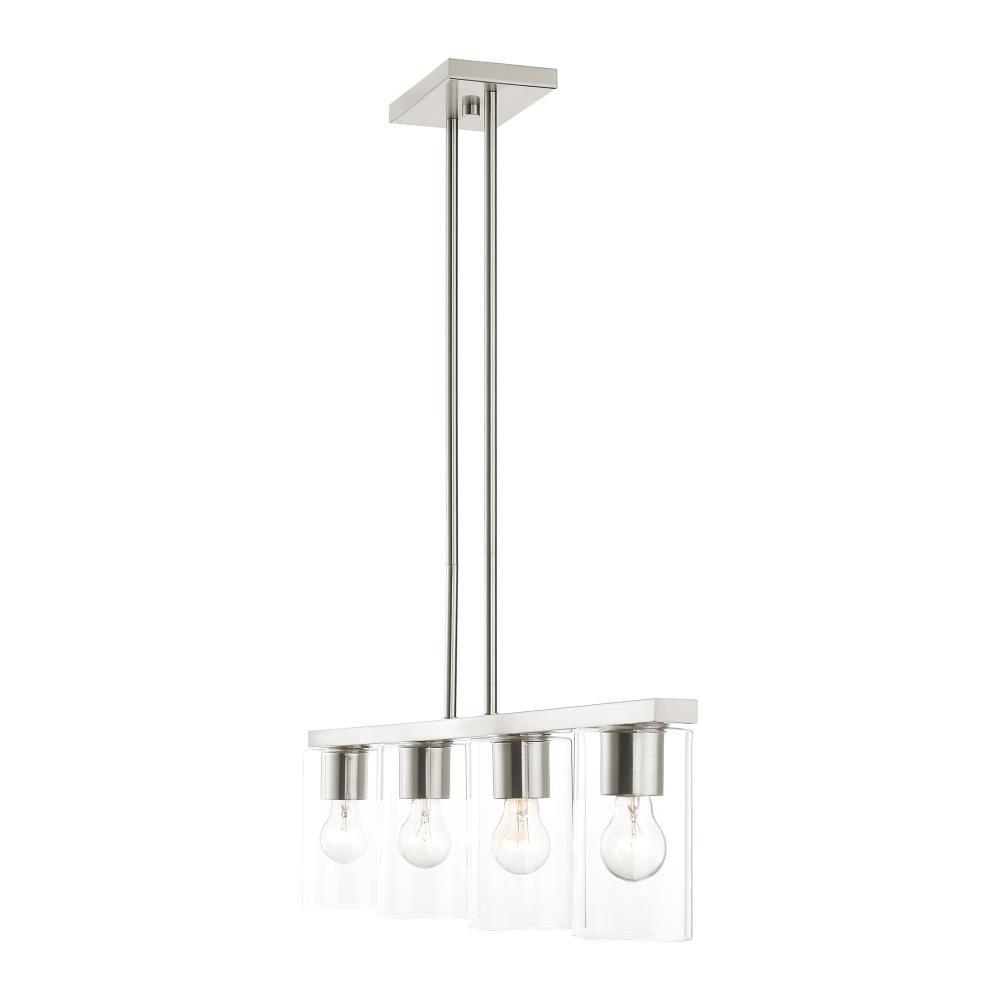 Livex Lighting Zurich 4 - Light Chandelier in  Brushed Nickel