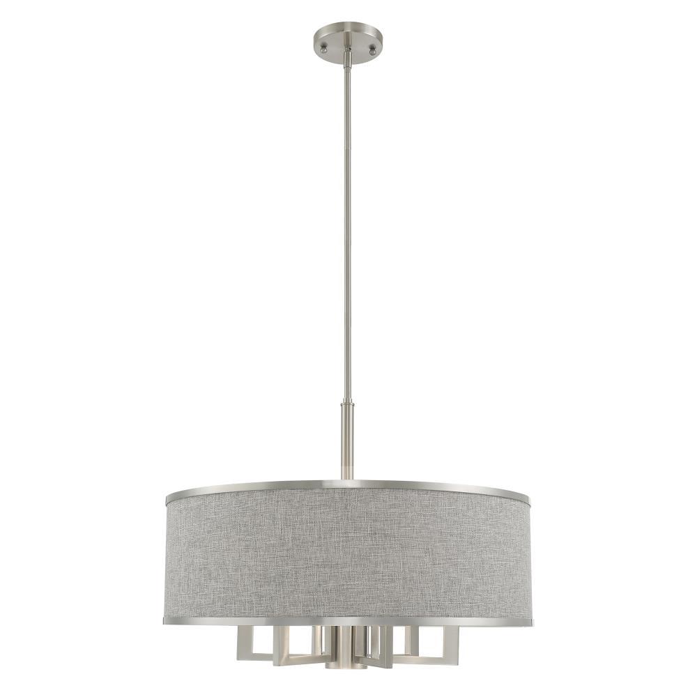 Livex Lighting Park Ridge 6 - Light Chandelier in Brushed Nickel