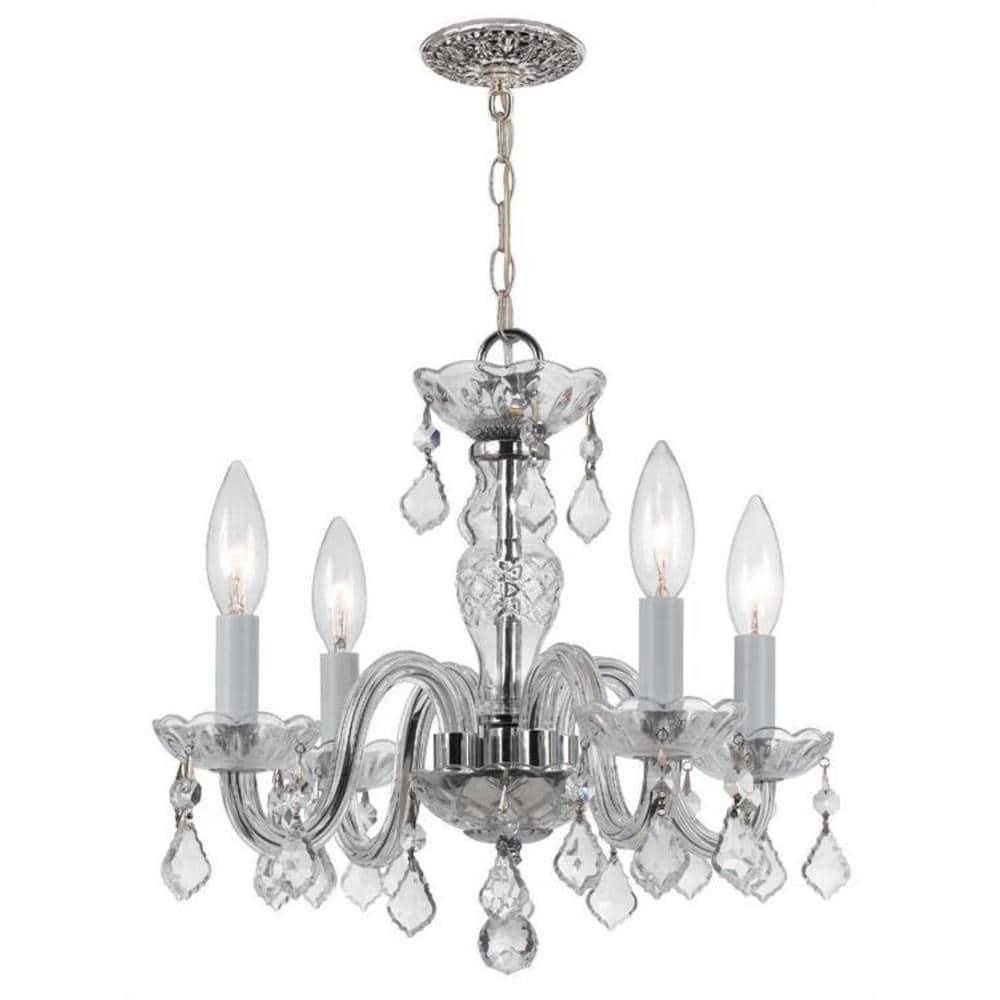 Crystorama Lighting - Four Light Mini Chandelier - Mini Chandelier - Crystal -
