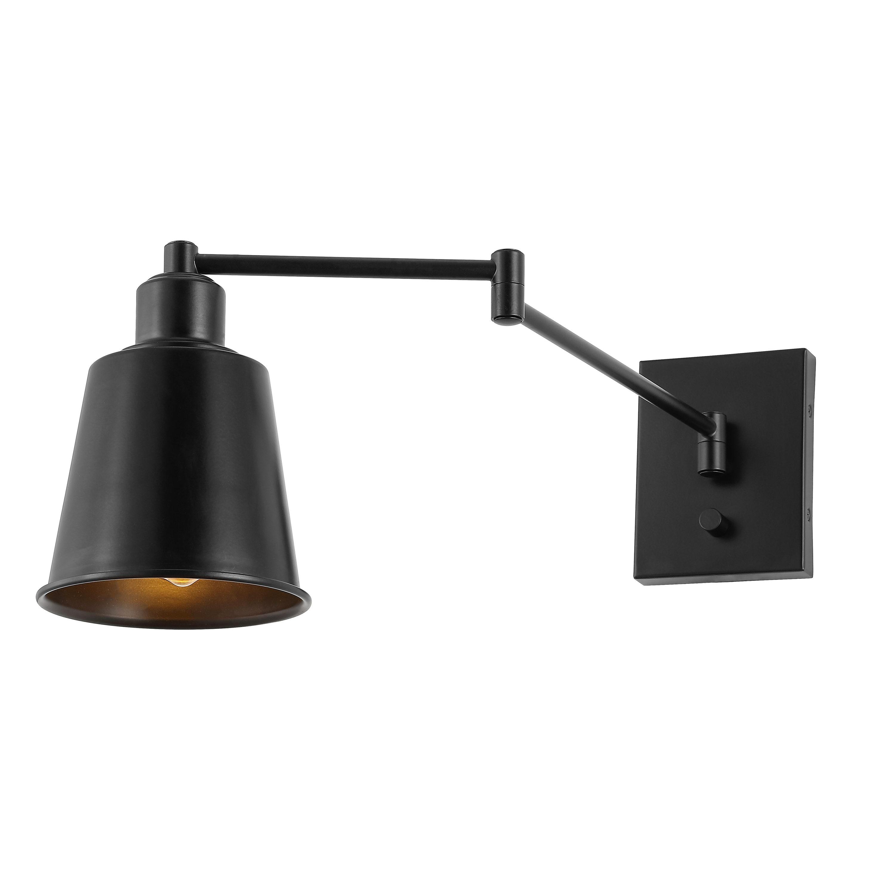 Cary 5.75" Iron Contemporary Swing Arm LED Wall Sconce, Oil Rubbed Bronze