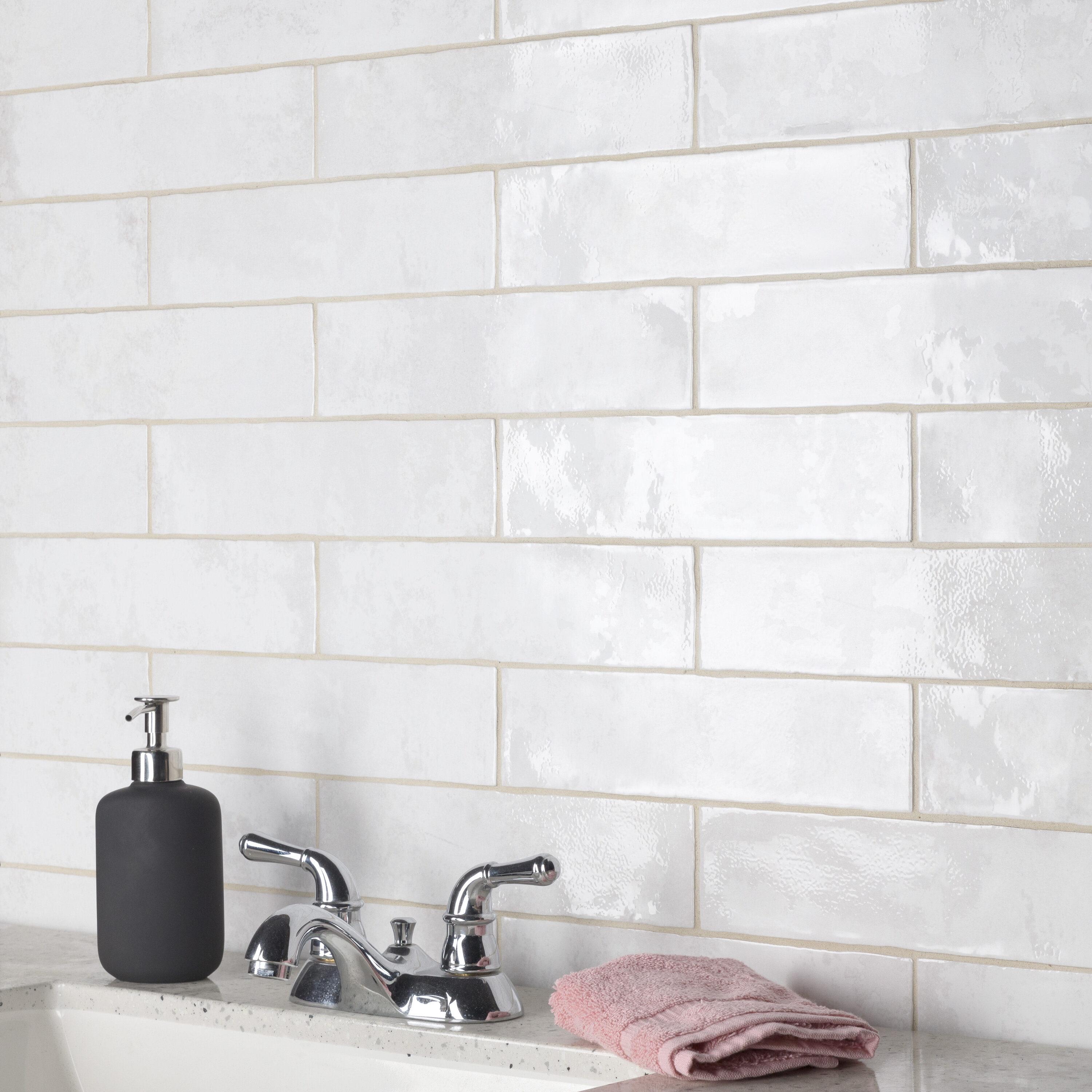 Biarritz 3" x 12" Ceramic Brick Lock Subway Wall Tile