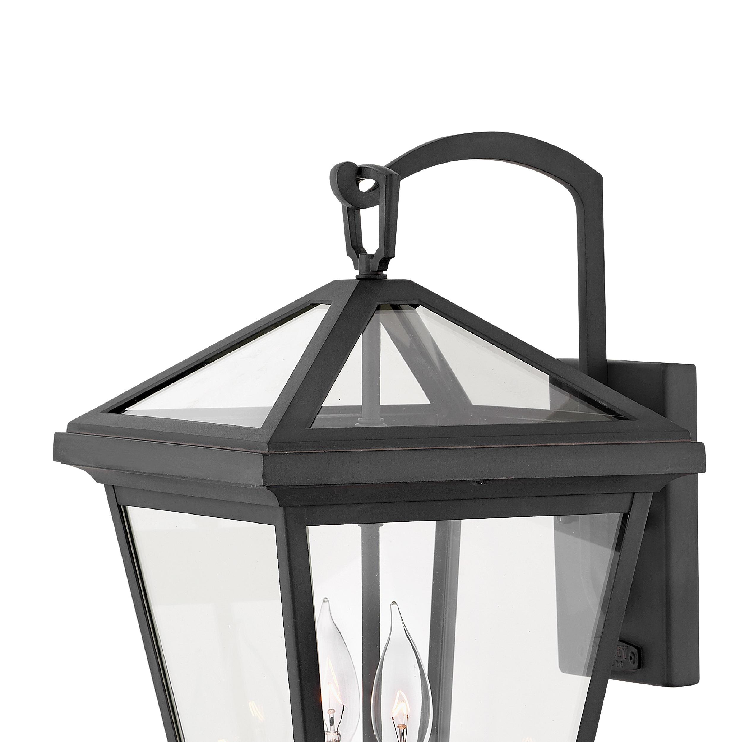 Museum Black 2-Light LED Outdoor Wall Lantern with Clear Glass