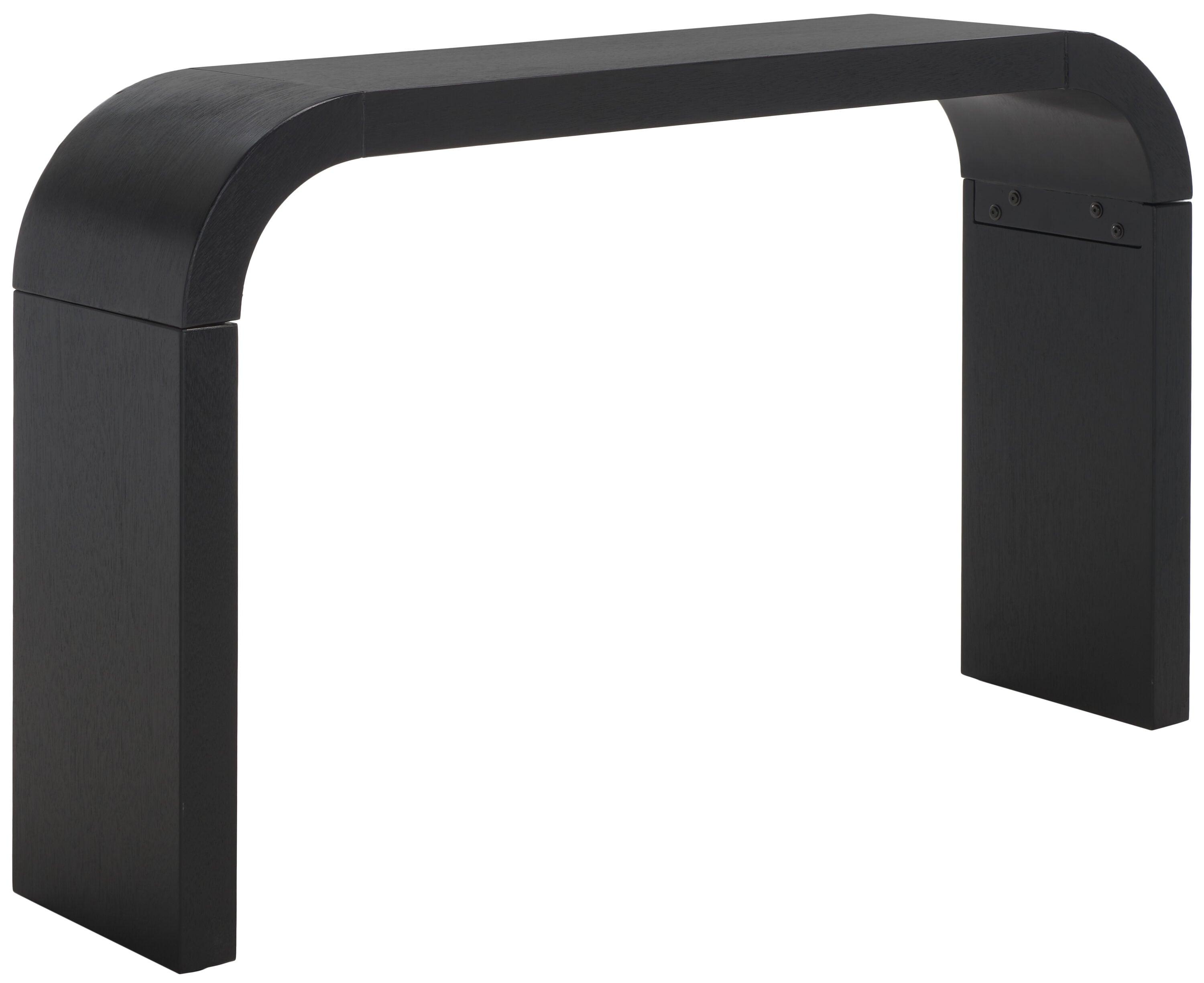 Liasonya Curved Console Table - Black - Safavieh
