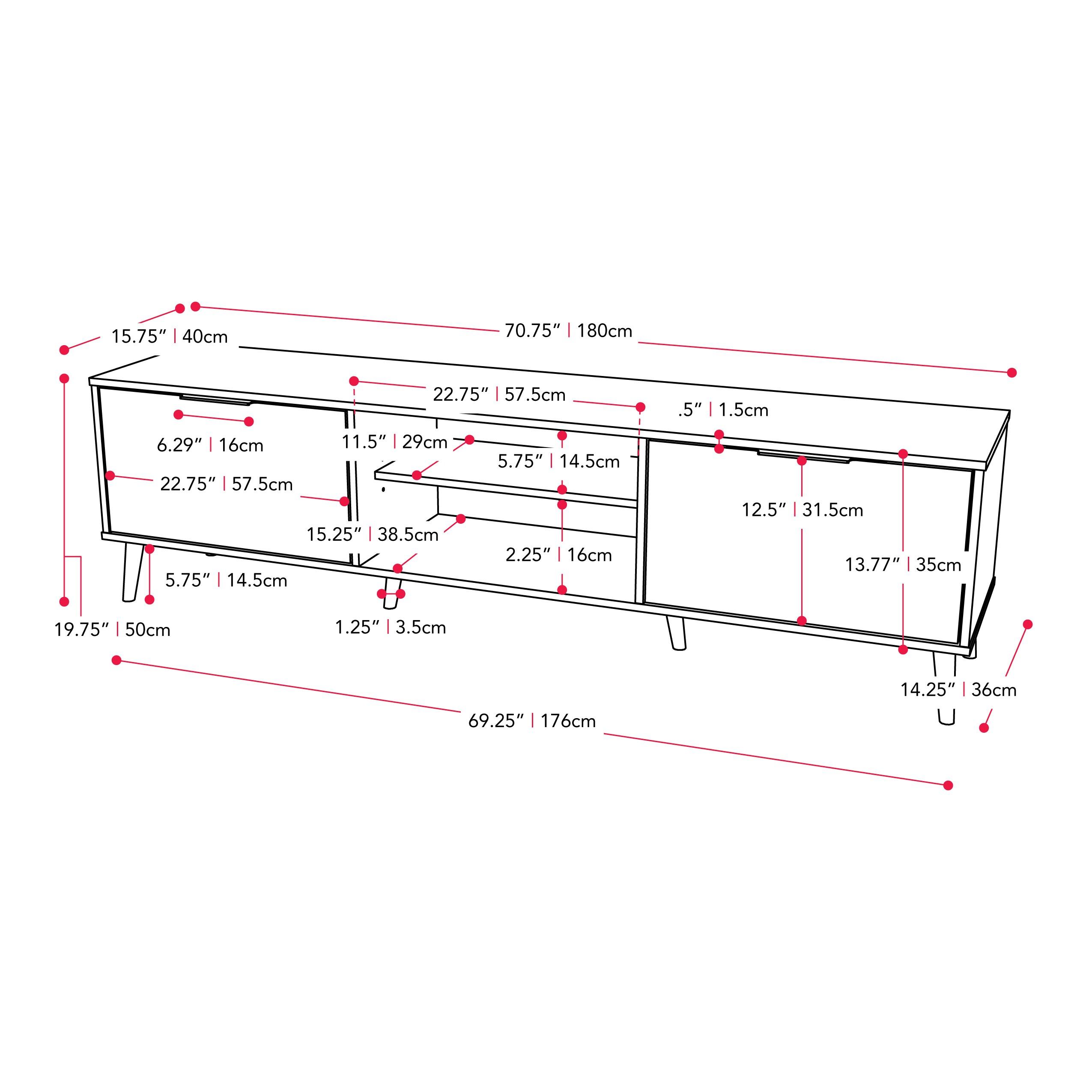 TV Stand with Storage for TVs up to 85"