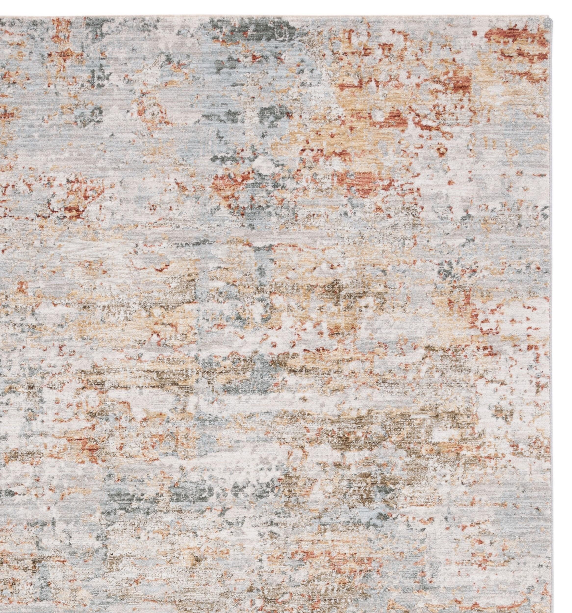 Adrianna ADN200 Machine Made Indoor Area Rug - Blue/Rust - 8'x10' - Safavieh
