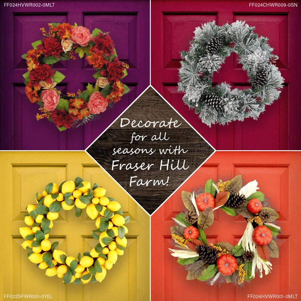 Christmas Wreath Handcrafted Faux 20'' Wreath