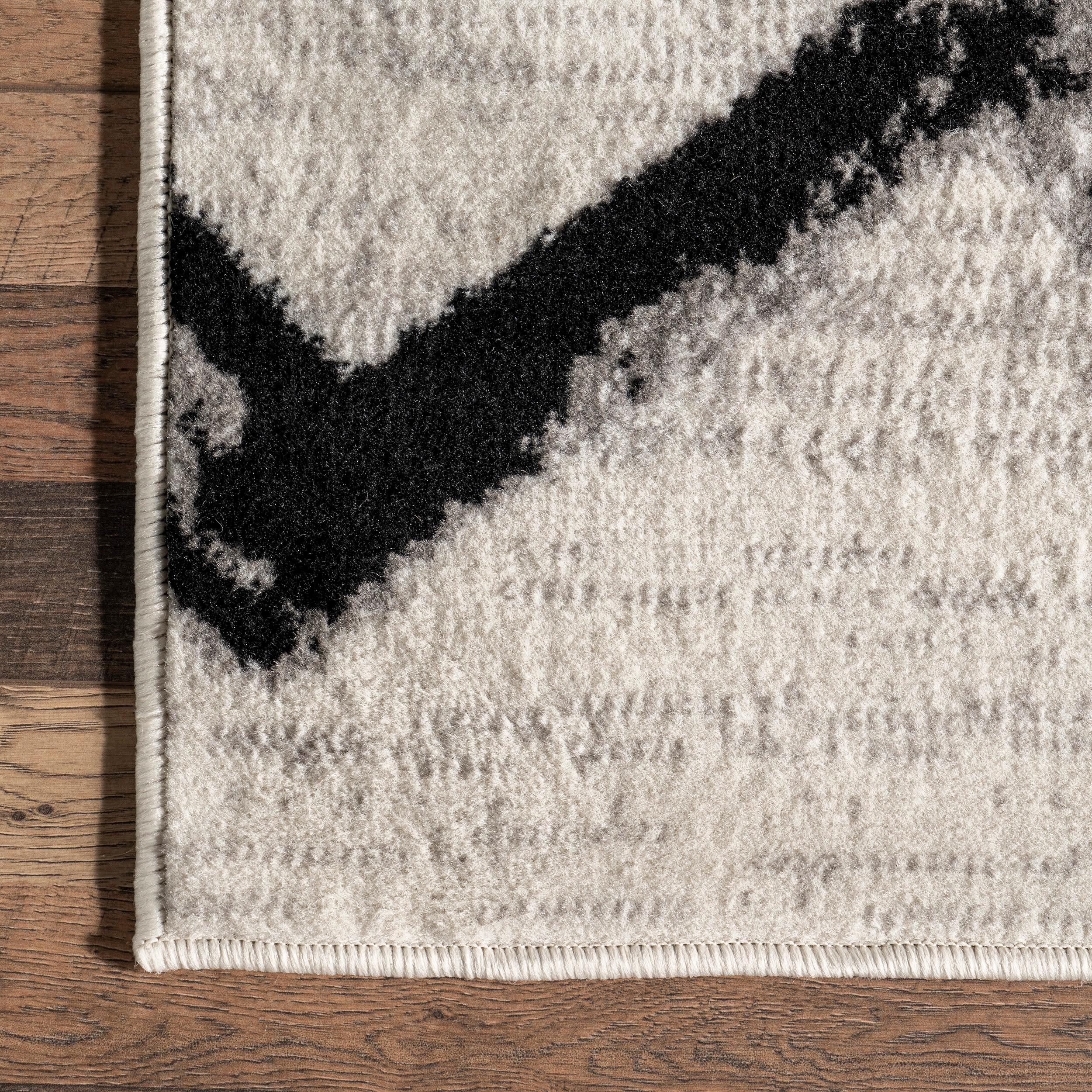 Nuloom Addison Chevron 9x12 Indoor Area Rug for Living Room Bedroom Dining Room Kitchen, Grey/Ivory