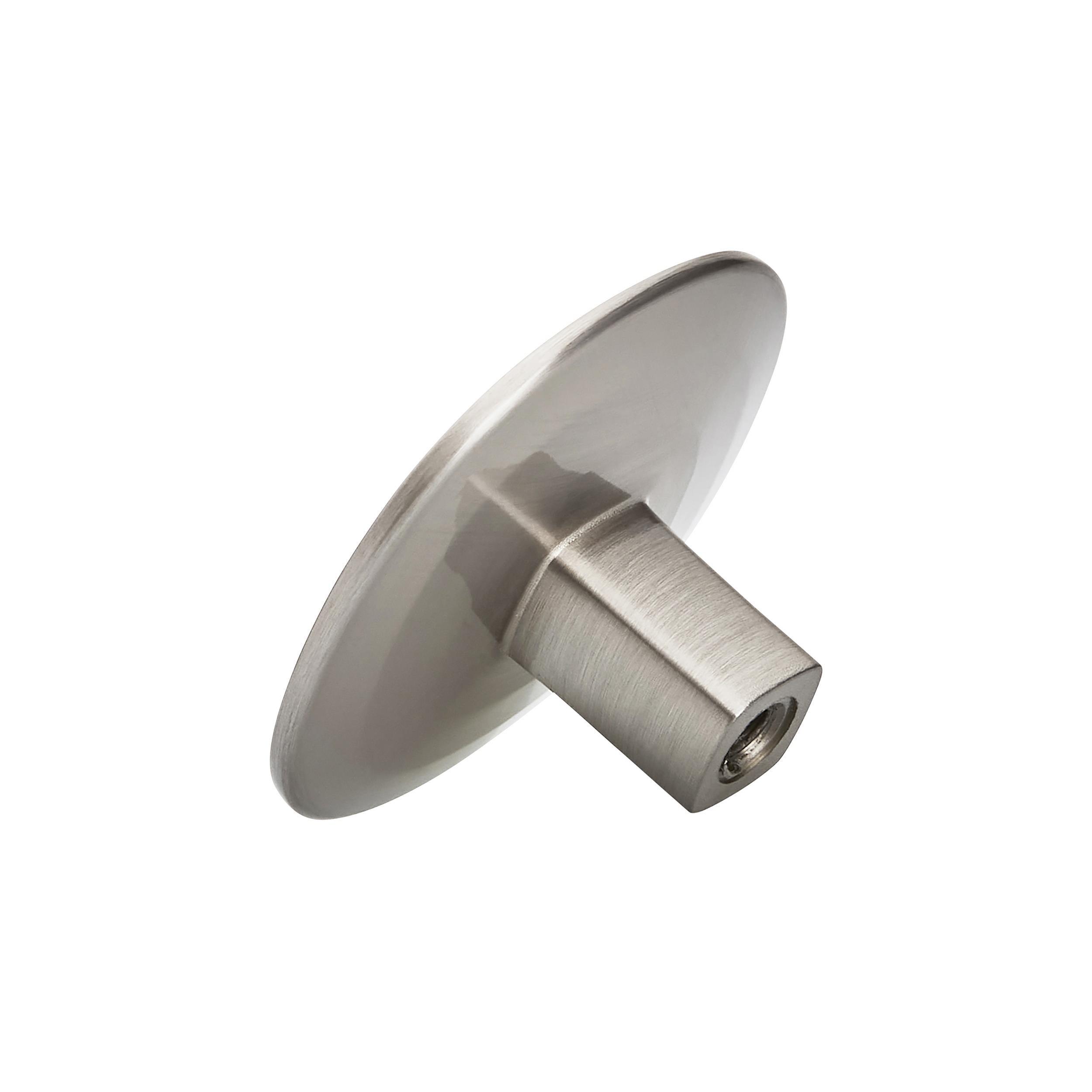 Brushed Nickel Modern Finger Cabinet Knob with Mounting Hardware