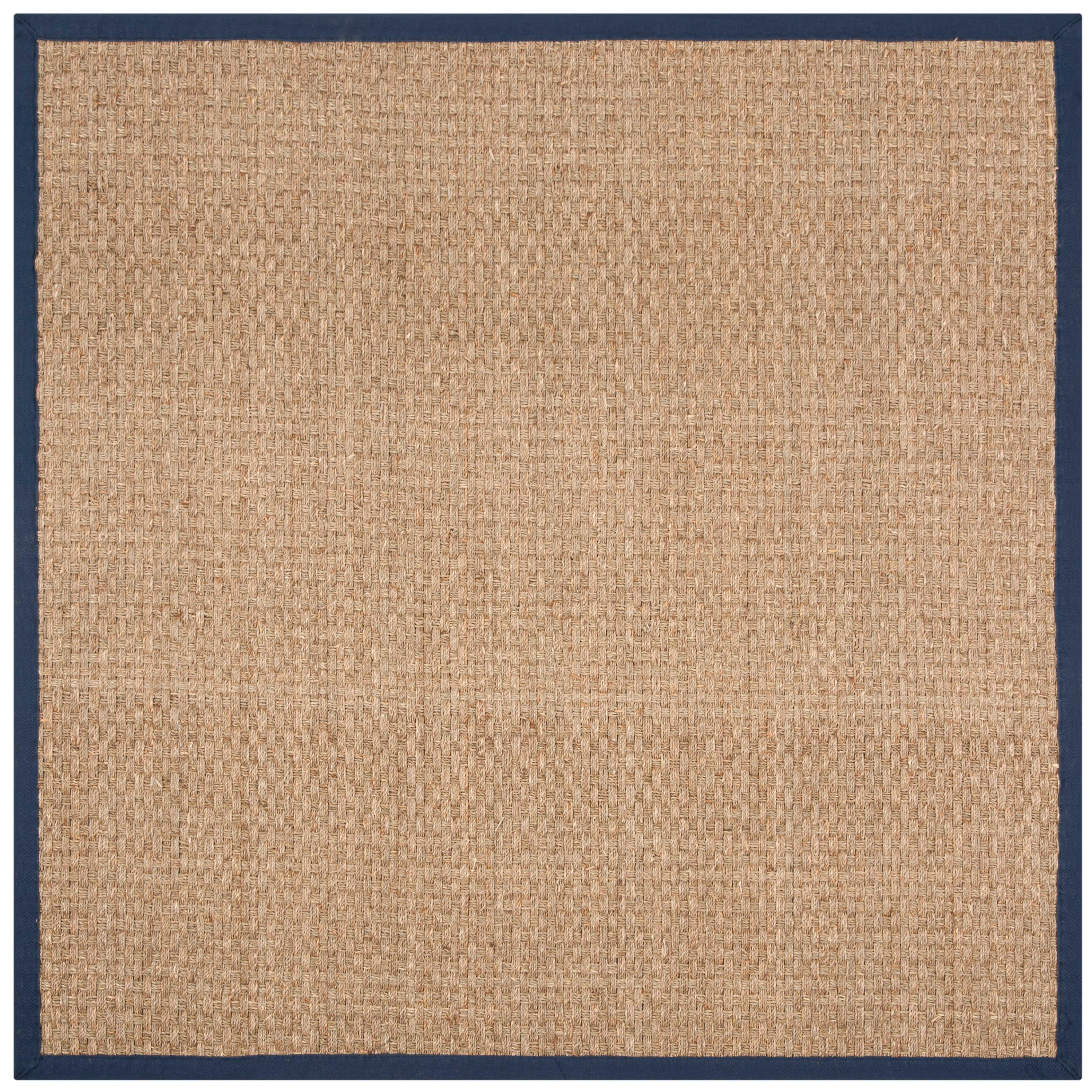 Natural Fiber NF114 Power Loomed Indoor Area Rug - Natural/Blue - 6'x6' - Safavieh.