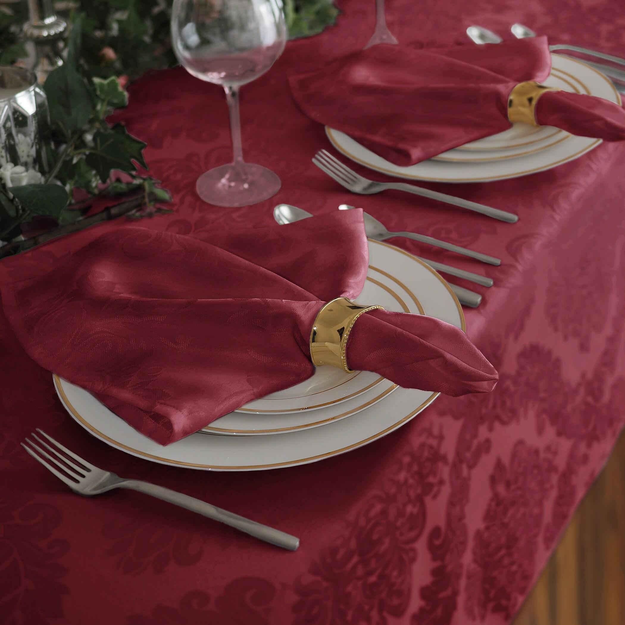 Ophelia & Co. Burchfield Floral Jacquard Round Polyester Tablecloth