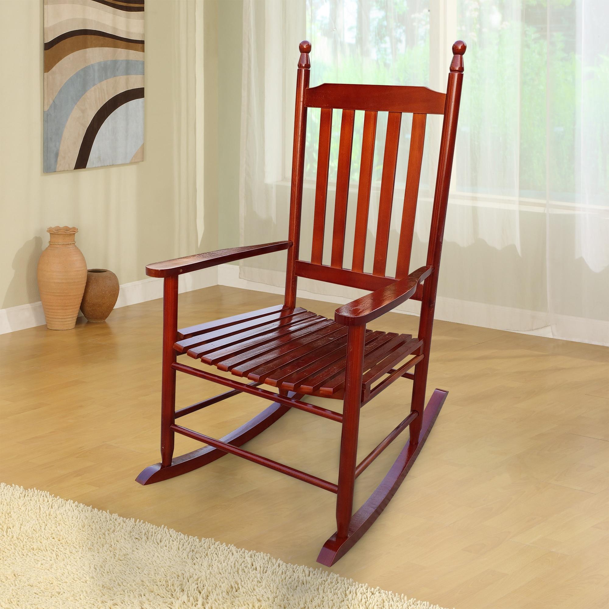 Wooden Porch Rocking Chair Brown