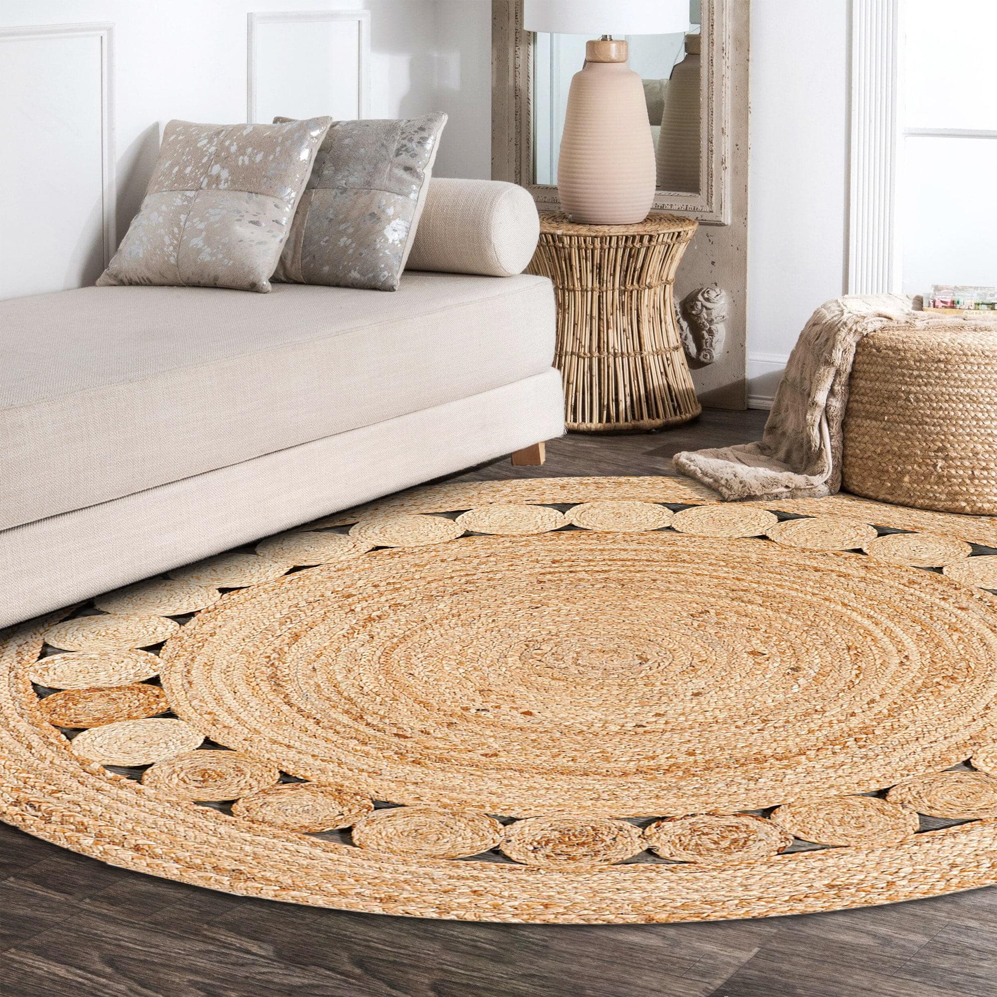 Natural Fiber NF364 Hand Woven Indoor Area Rug - Natural - 4' Round - Safavieh.