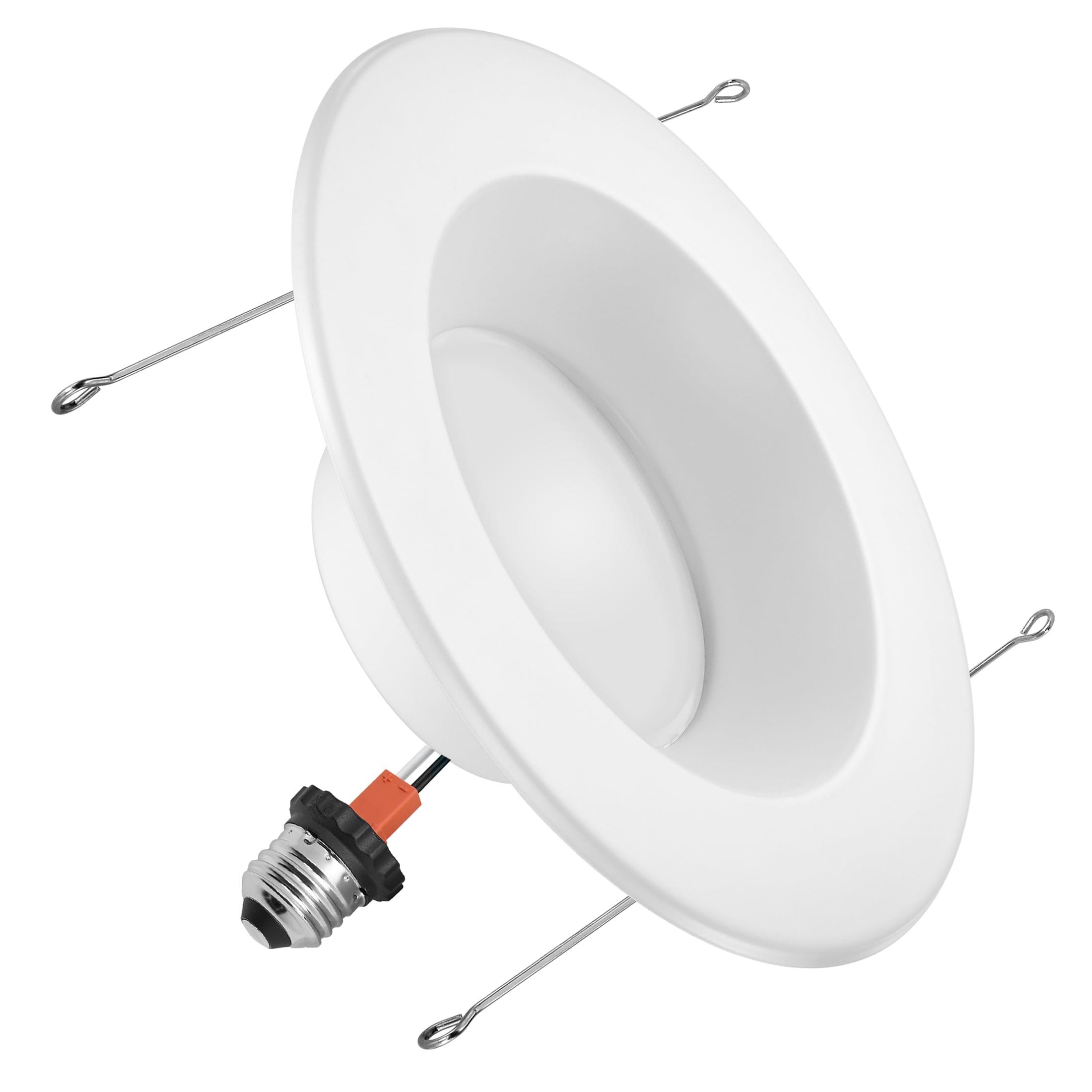 Luvoni Smart LED Downlights: Dimmable, 2700K-6000K, 1000 Lumens, E26 Adapter, ETL Listed, Alexa/Google Home Compatible.