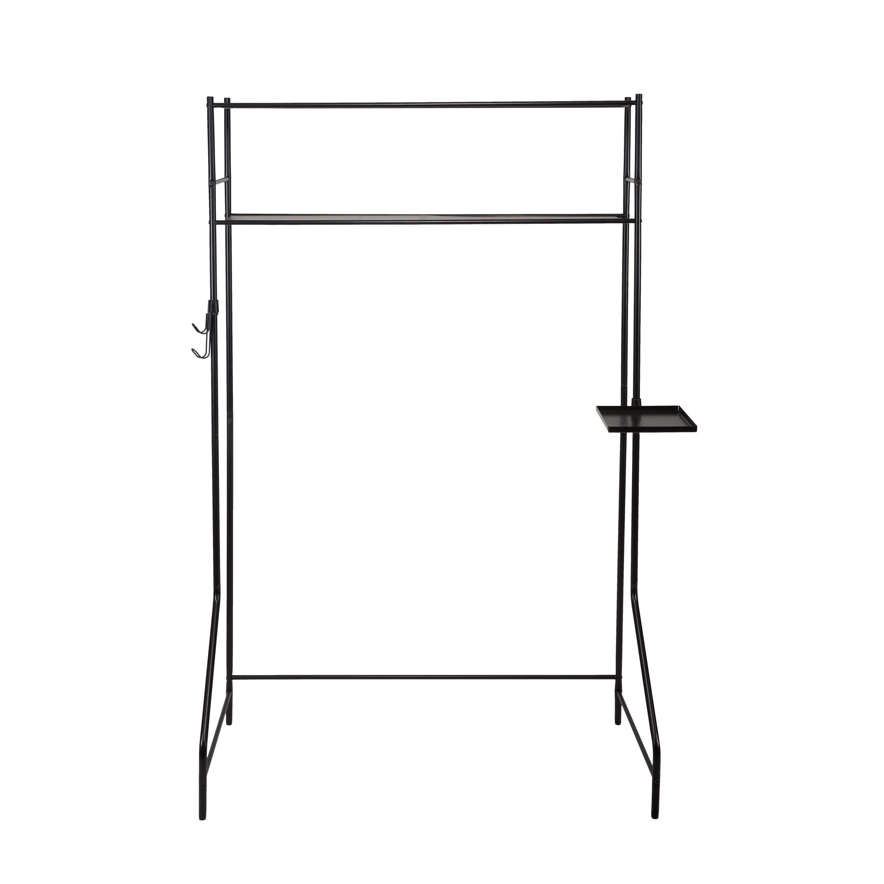 Organize It All Over The Bed/Desk Steel Etagere Spacesaver Black Kennedy International: Decorative Storage, 2 Open Shelves