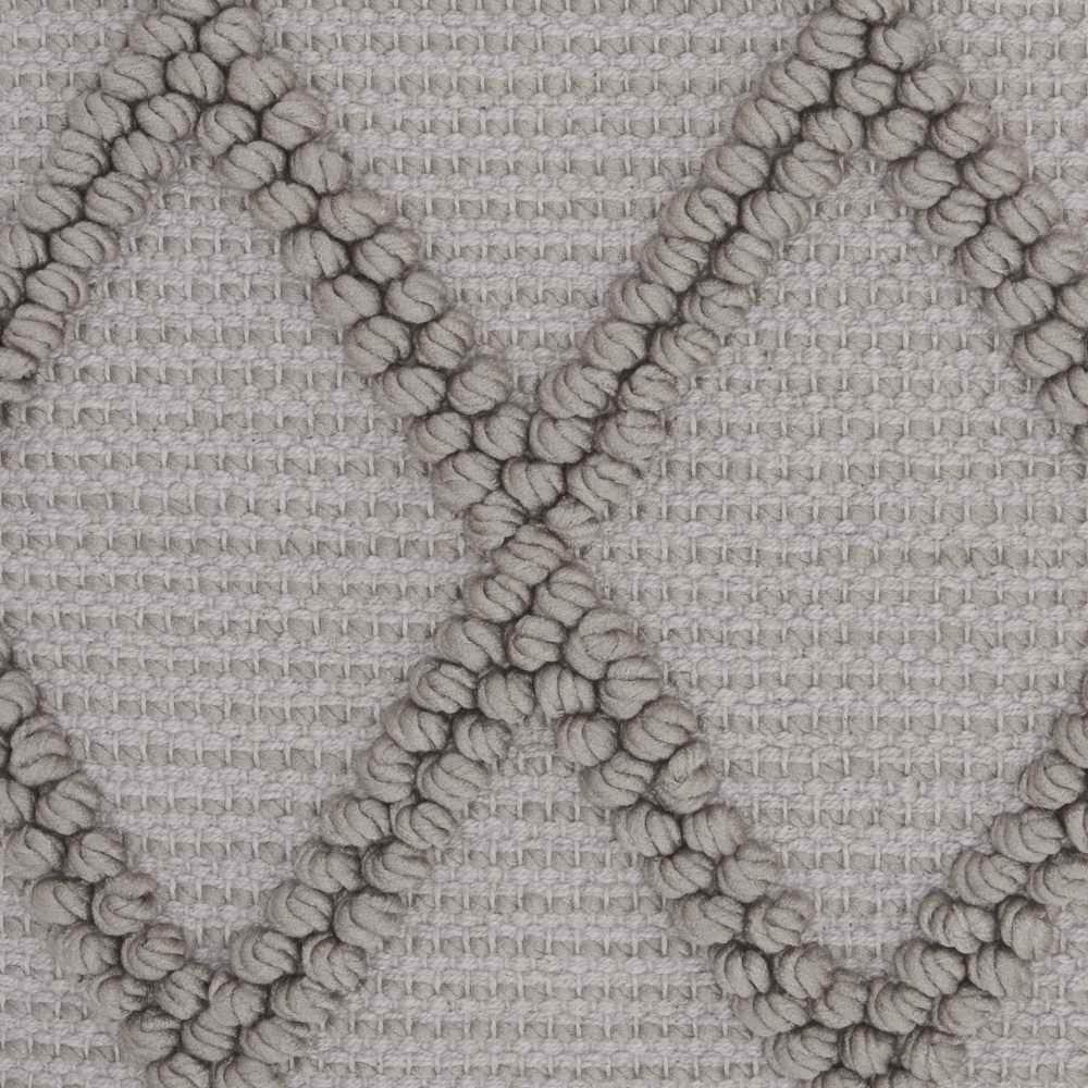18"x18" Life Styles Diamond Lattice Square Throw Pillow Light Gray - Mina Victory: Cotton Blend, Indoor Decorative Cushion