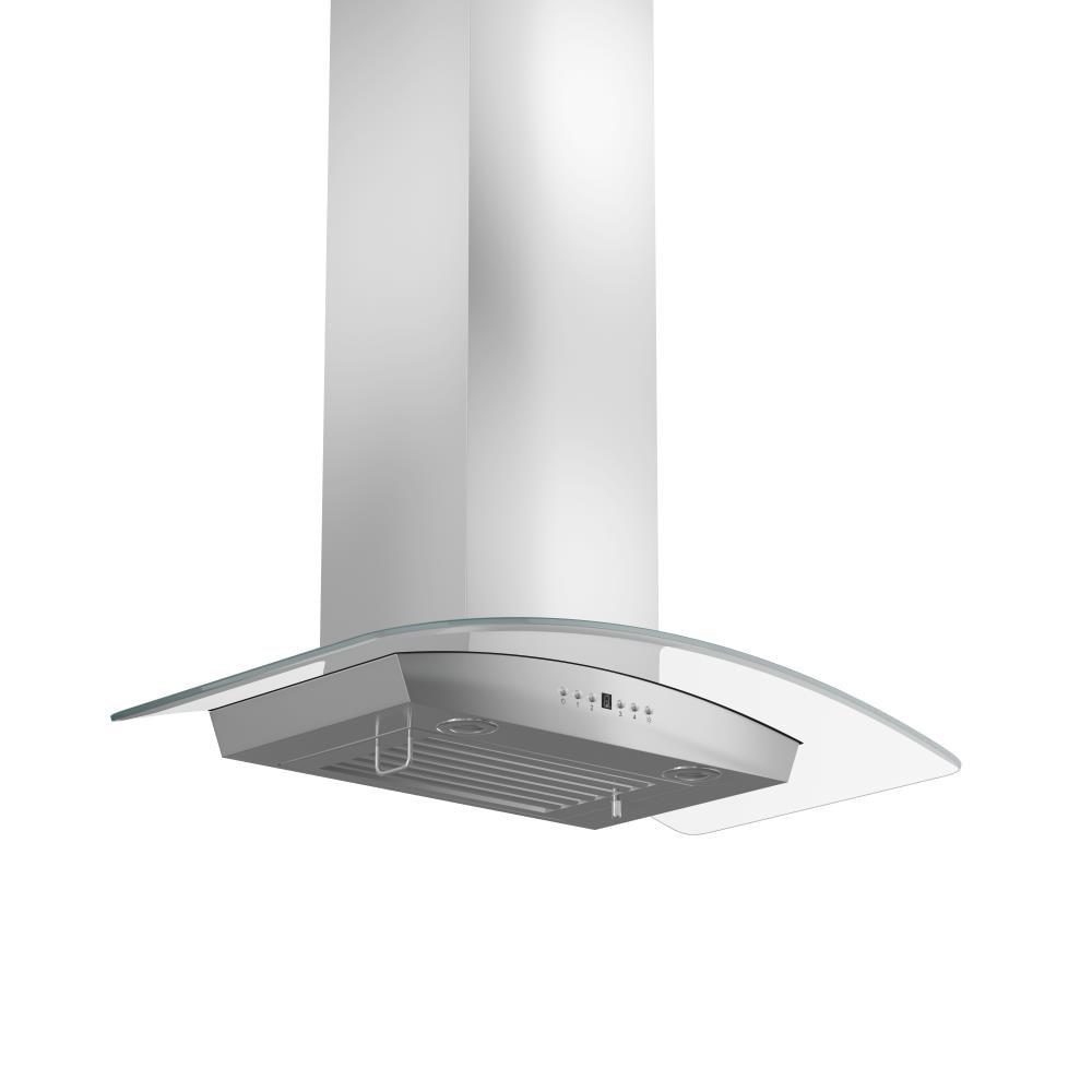 ZLINE 36 in. Convertible Vent Wall Mount Range Hood in Stainless Steel & Glass (KZ-36)