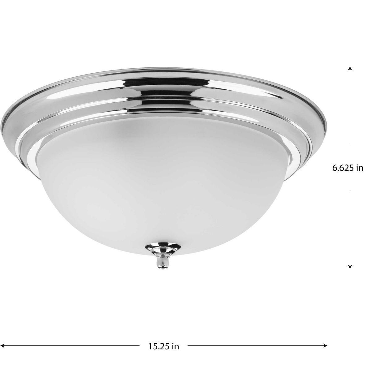 Progress Lighting, Melon Collection, 3-Light Flush Mount, Brushed Nickel, Alabaster Glass Shade
