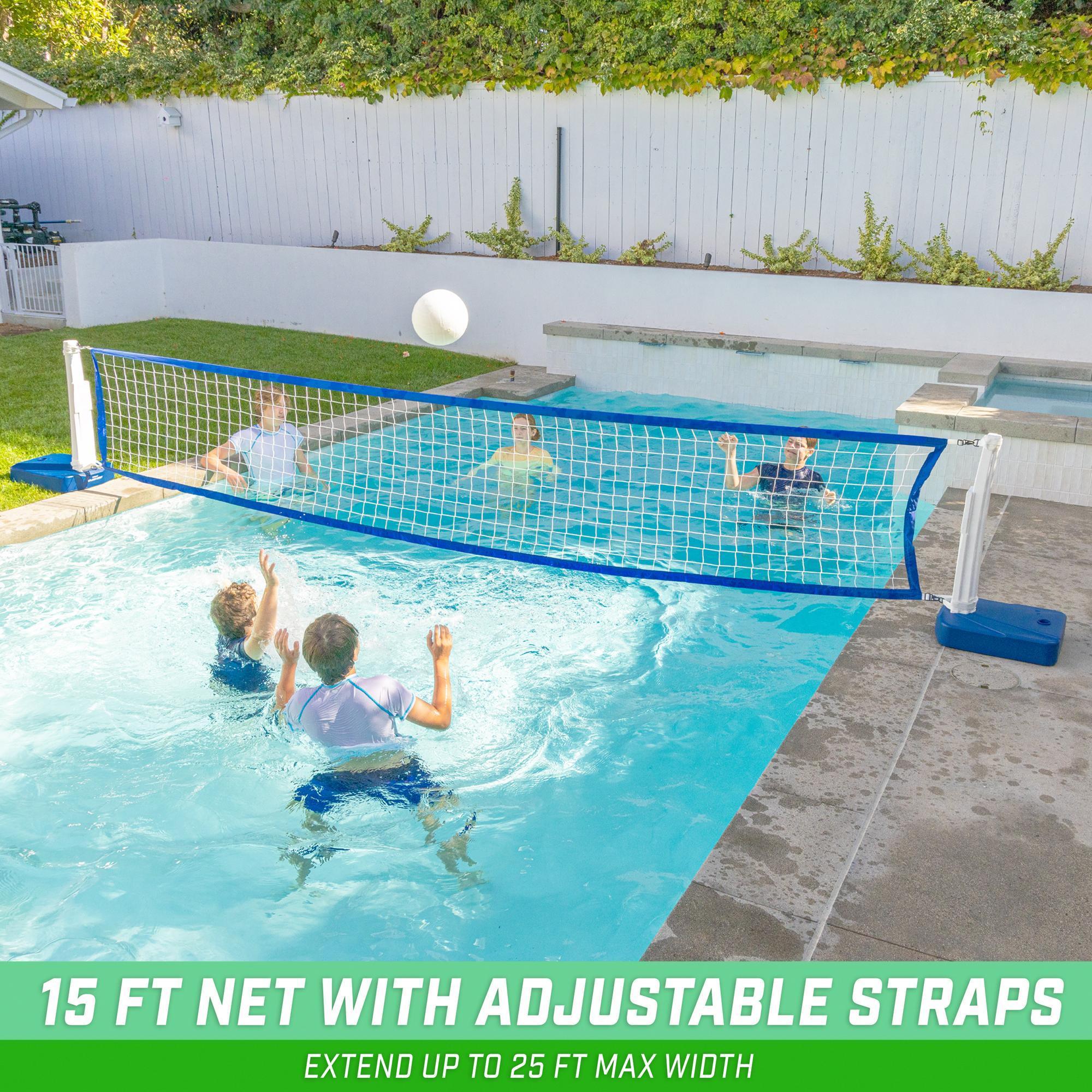 GoSports GoSports Splash Hoop 2-in-1 Pool Basketball Hoop & Volleyball Net Game Set