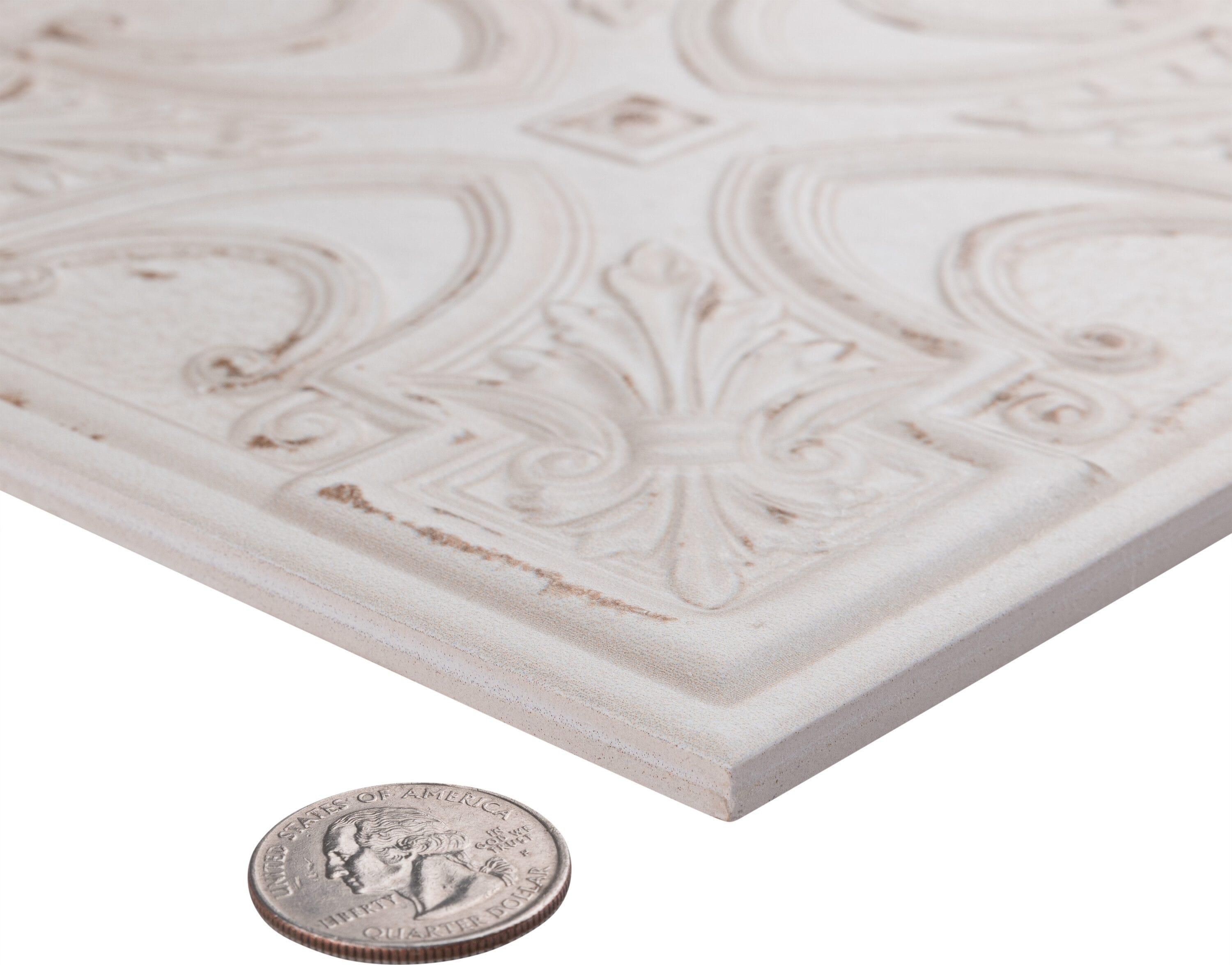 Fitz 8" x 8" Ceramic Patterned Wall Tile