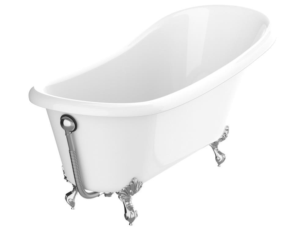 Diamante Series 67.32'' x 29.53'' Freestanding Soaking Acrylic Bathtub