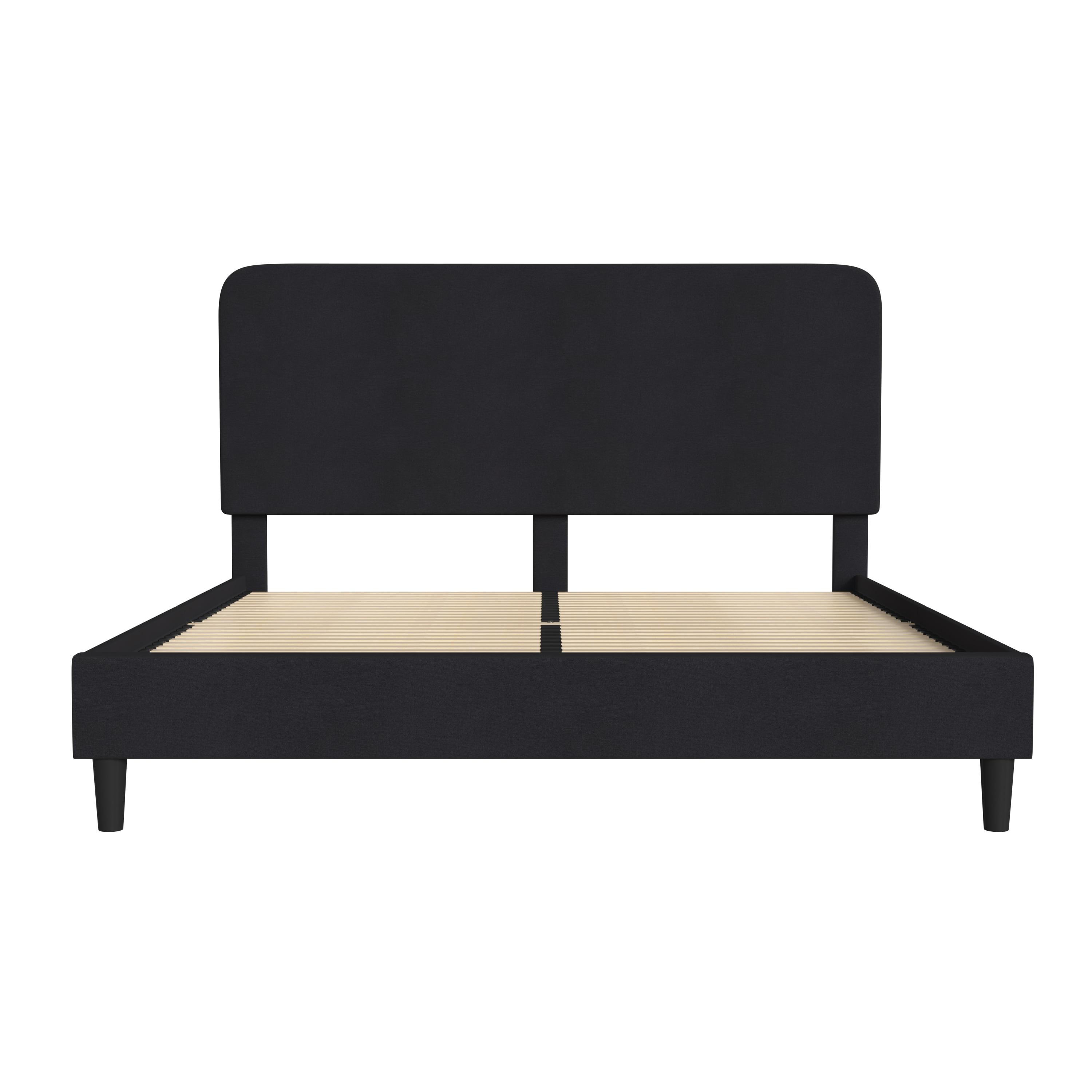 Flash Furniture Addison Fabric Upholstered Platform Bed, Charcoal, King