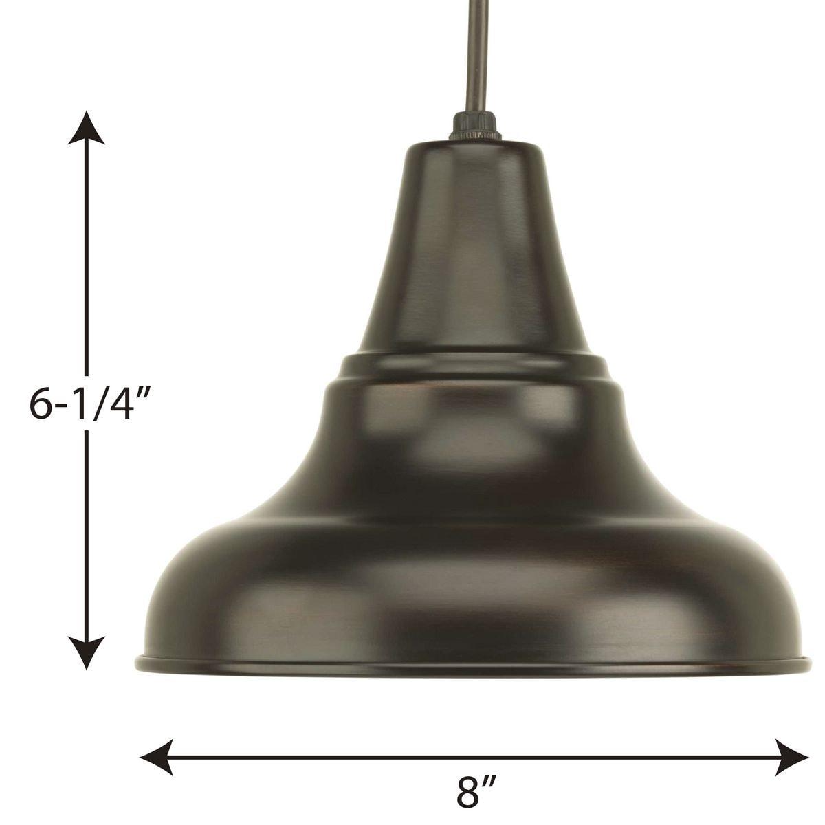 Progress Lighting P5535 District 8" Wide Pendant - Bronze