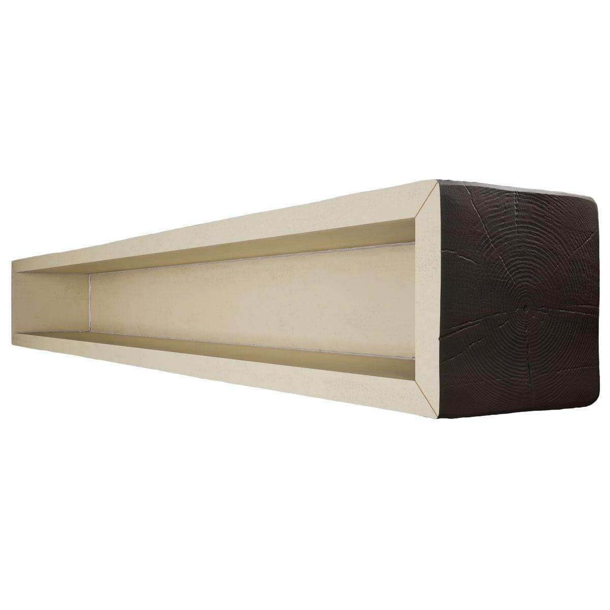 Ekena Millwork Sandblasted Endurathane Faux Wood 3-Sided Ceiling Beam (U-beam)