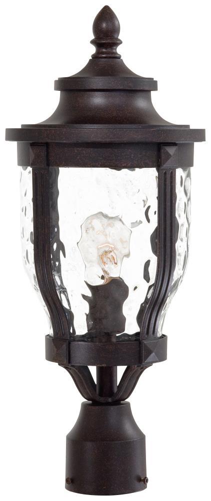 Minka Lavery Vintage Outdoor Post Light Fixture Corona Bronze 19 1/4" Clear Hammered Glass for Exterior Barn Deck Porch Yard Patio